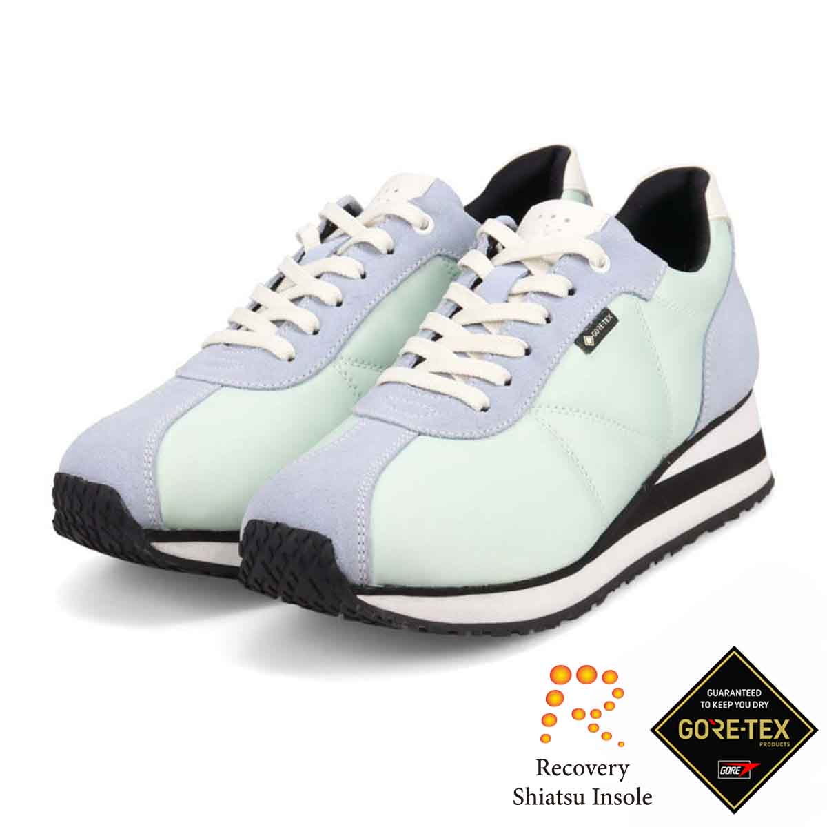 【GORE-TEX】マドラスウォーク madras Walk 「Recovery Shiatsu Insole」搭載　指圧効果により血行をよくする。防水・透湿機能 ナイロンスニーカー　MWL1030AR BLUE-TX 23.0