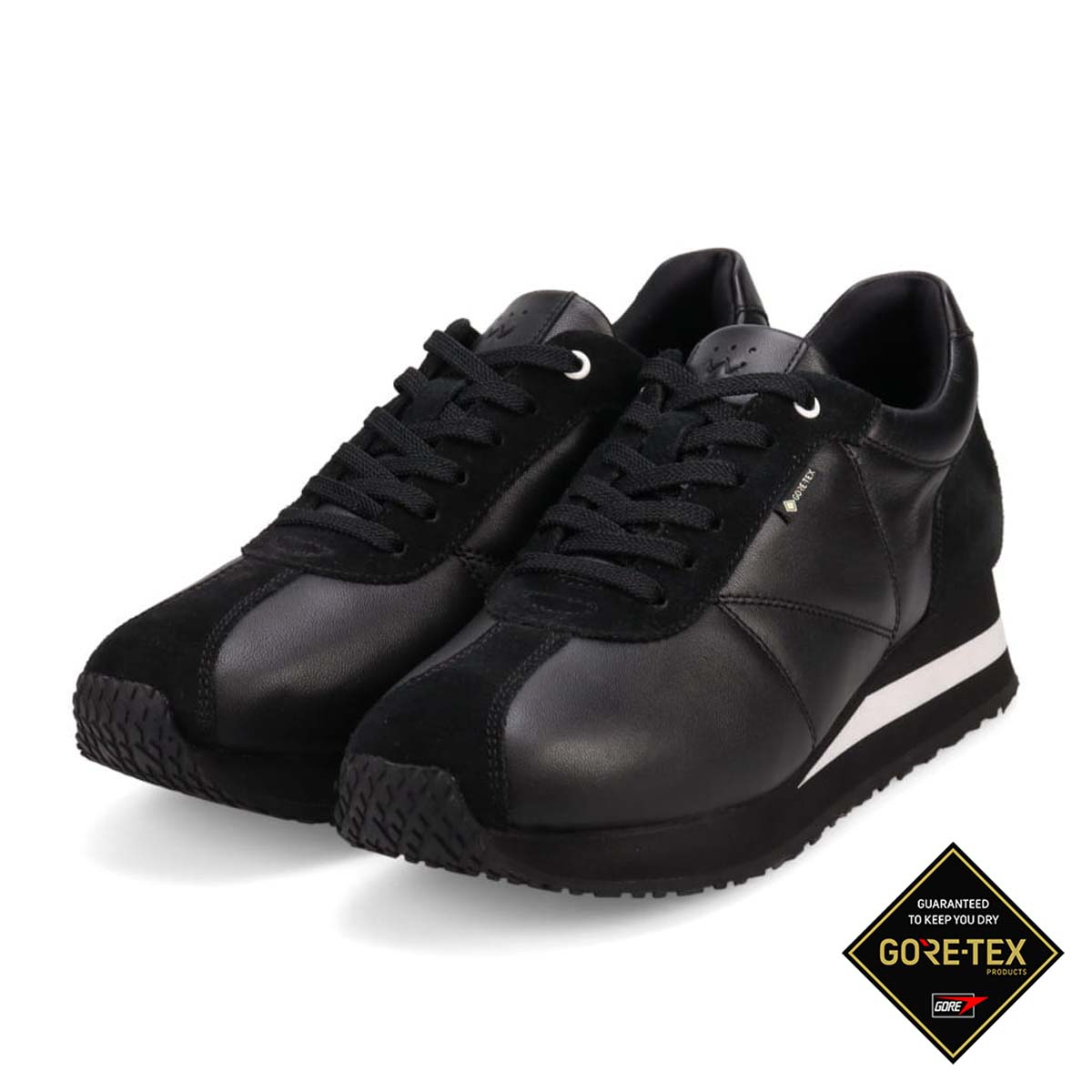【GORE-TEX】マドラスウォーク madras Walk  防水・透湿機能 シープレザースニーカー　MWL1030A BLACK 23
