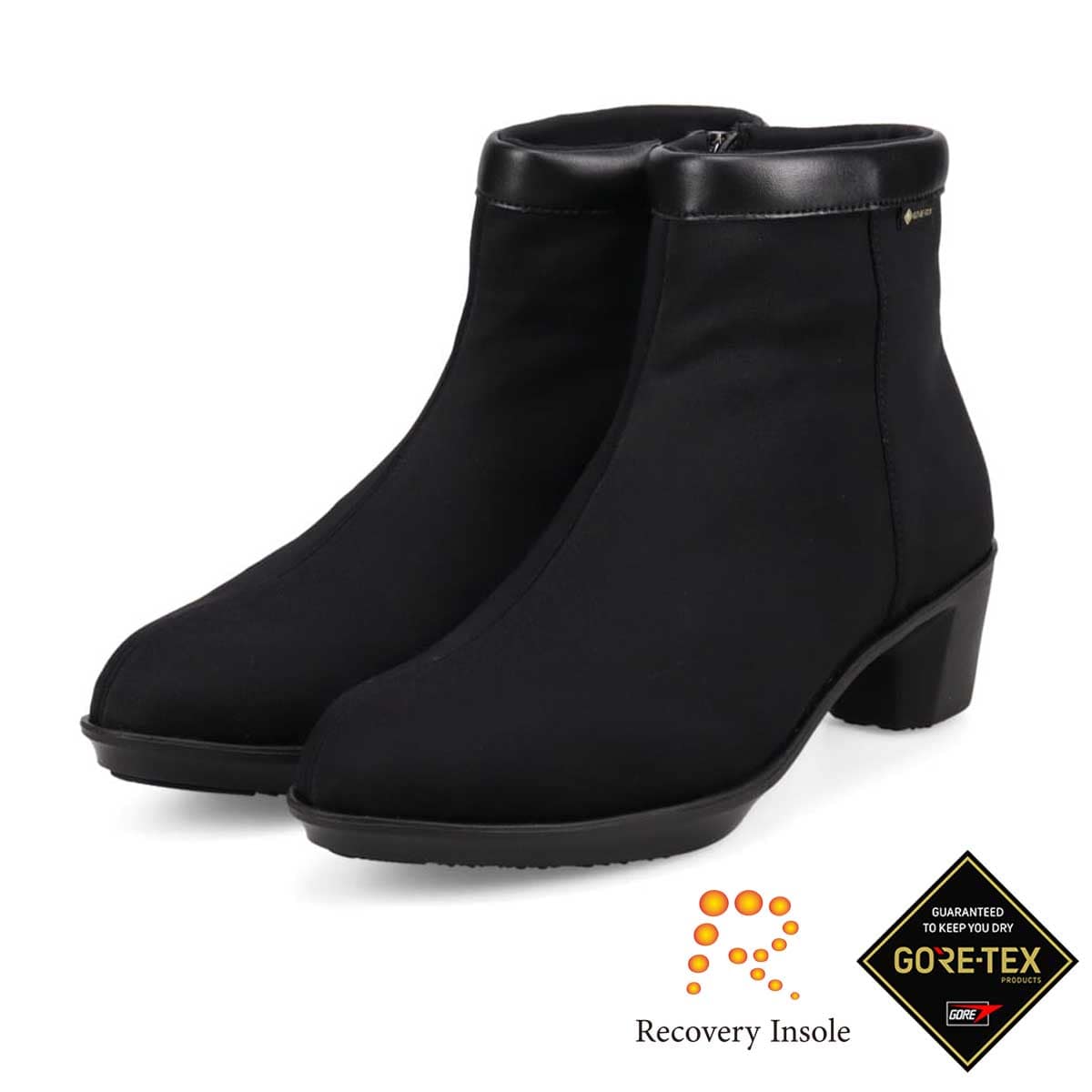 【GORE-TEX】マドラスウォーク madras Walk 「リカバリーインソール」搭載で指圧効果により血行を115％促進。エレカジブーツ　MWL1043R BLACK 23.0