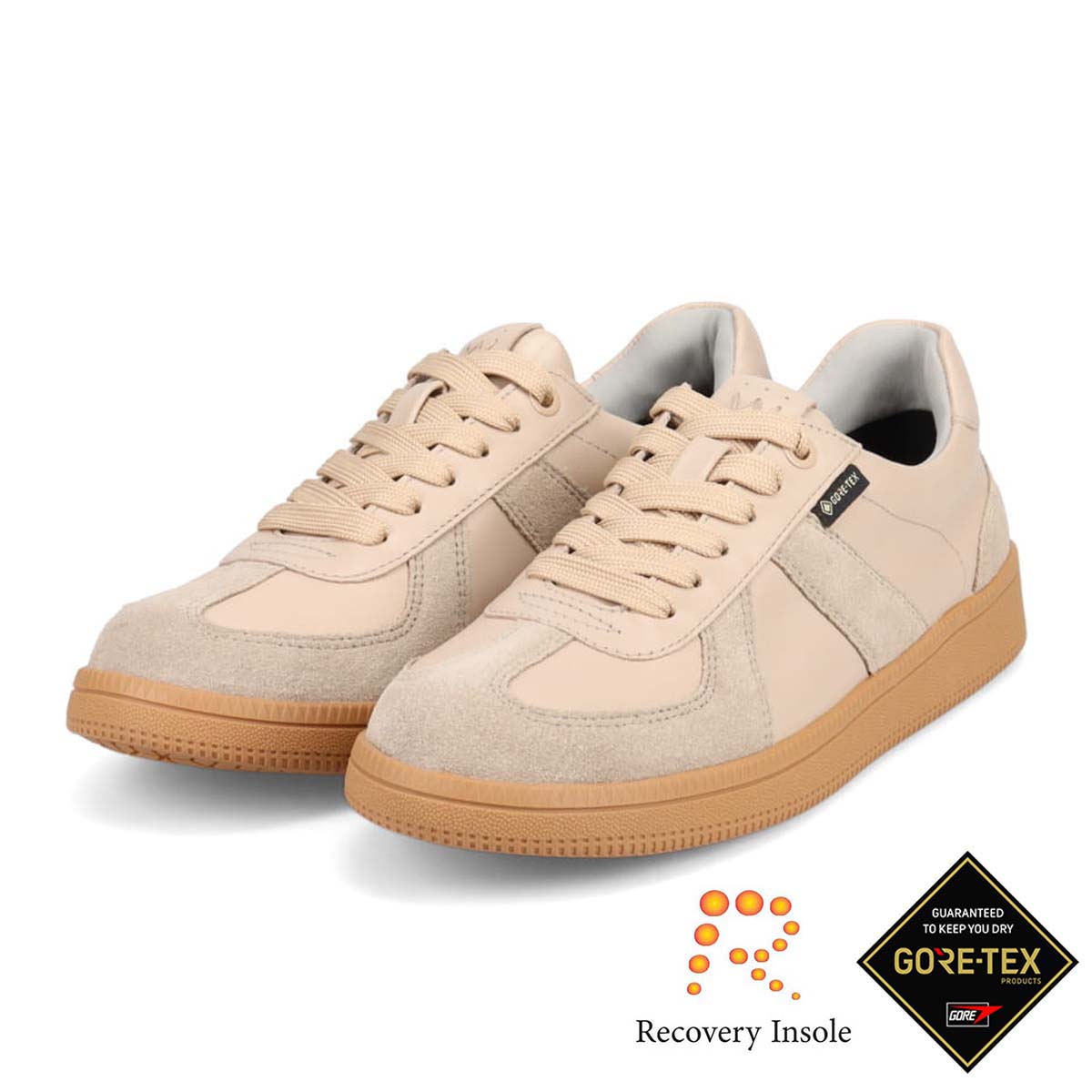 【GORE-TEX】 マドラスウォーク madras Walk 「リカバリーインソール」搭載で指圧効果により血行を115％促進。  ジャーマントレーナー　MWL4008R BEIGE 23.0