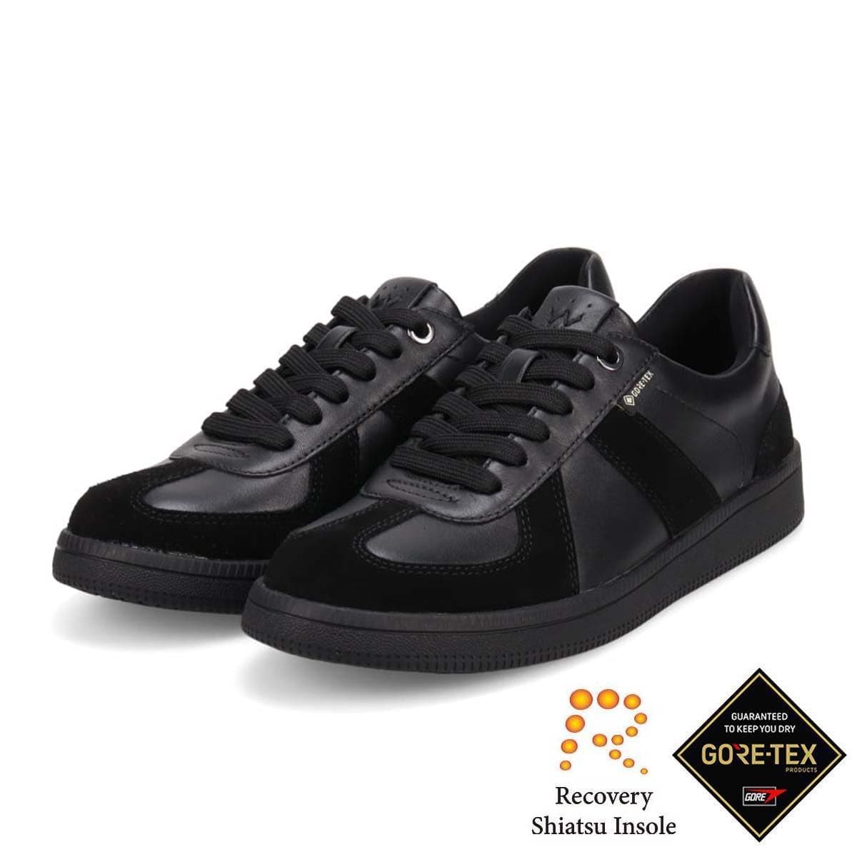 【GORE-TEX】 マドラスウォーク madras Walk 「Recovery Shiatsu Insole」搭載で指圧効果により血行を115％促進。  ジャーマントレーナー　MWL4008R BLACK 23.0