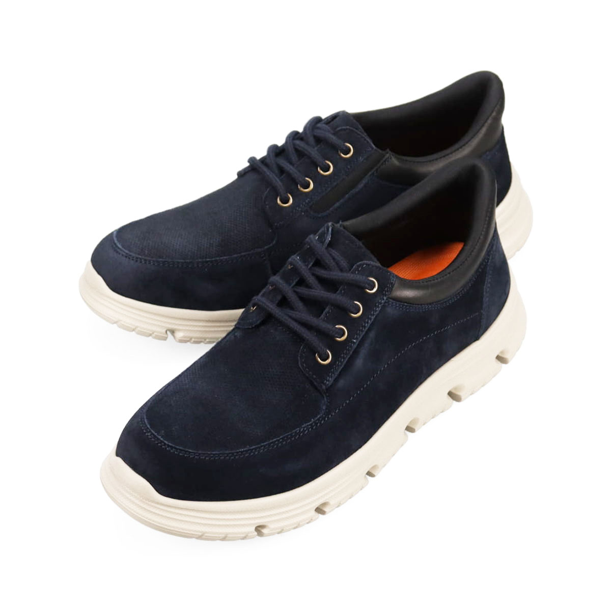 プロ コンフォート PRO-COMFORT クイックフィットレースアップカジュアルシューズ   PC6012 NAVY-SILK 25.0