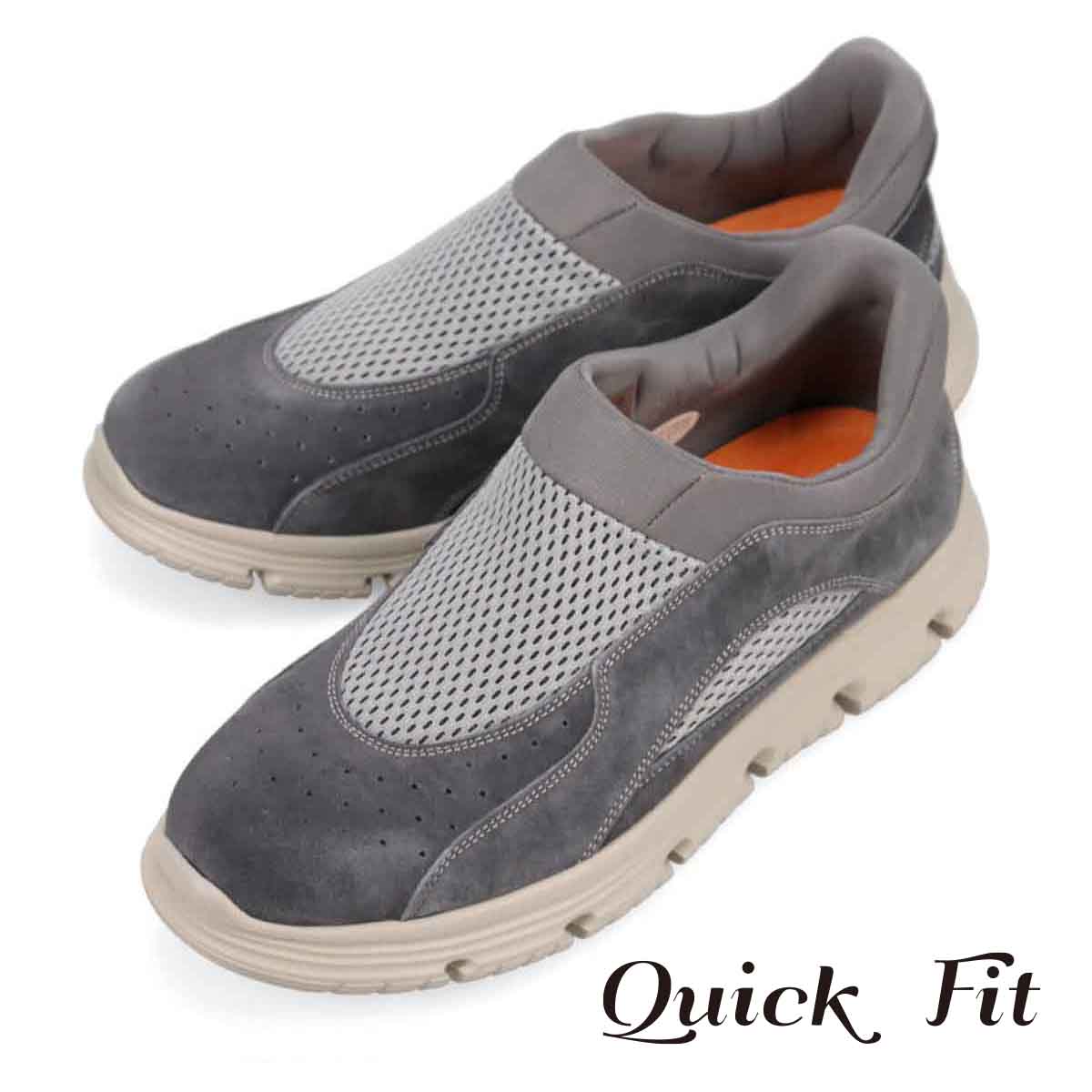 プロ コンフォート PRO-COMFORT メンズ メッシュスリッポンカジュアルシューズ　PC6016 GRAY-SILKY 25.0
