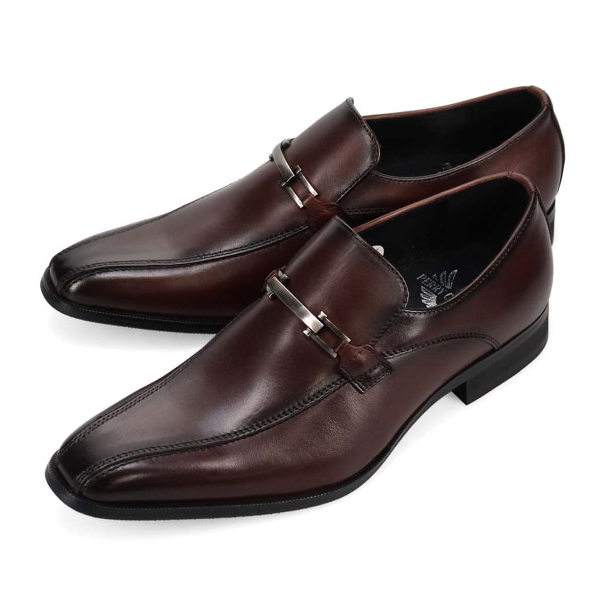 ペリーコレクション PERRY COLLECTION ビット付きスワールモカ スリップオン・ビジネスシューズ  PR2050 D-BROWN 25.0