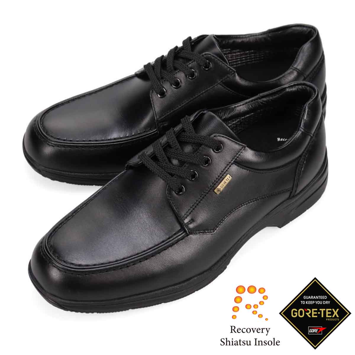 【GORE-TEX】マドラスウォーク madras Walk 「リカバリー指圧インソール」搭載で指圧効果により血行を115％促進。カジュアルシューズ SPMW5480R BLACK 25.0
