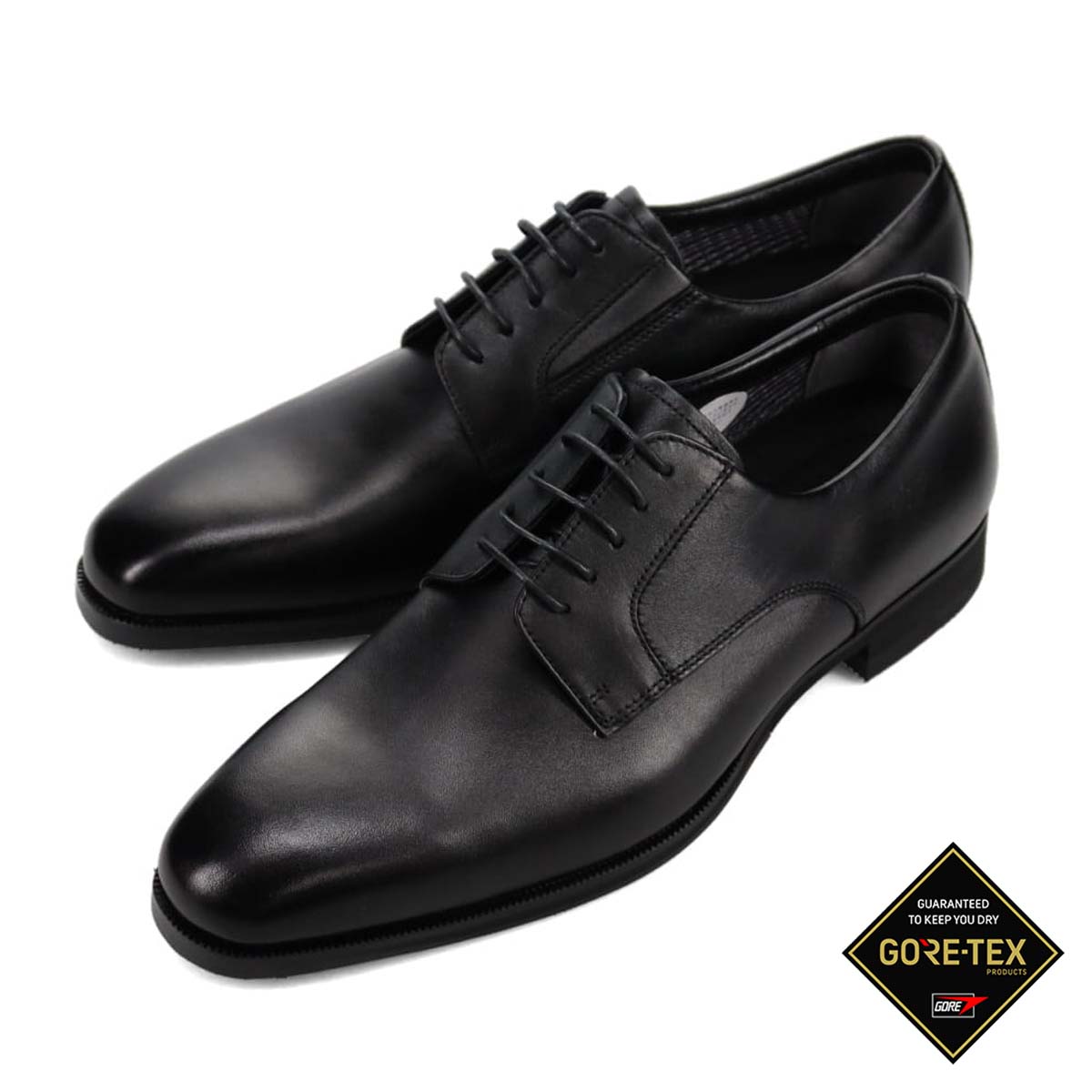 【GORE-TEX】マドラスウォーク madras Walk ゴアテックス 外羽根プレーントウビジネスシューズ　SPMW7801 BLACK 25.0