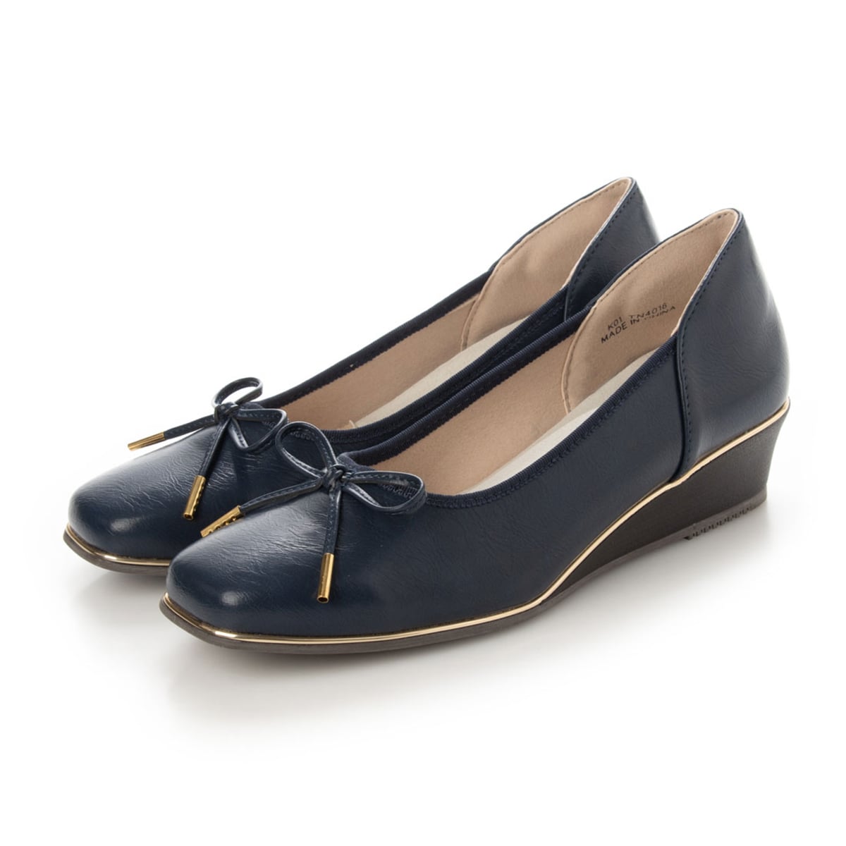 テーン tehen 柔らかアッパー♪ベーシックリボンパンプス TN4016 NAVY 23.0