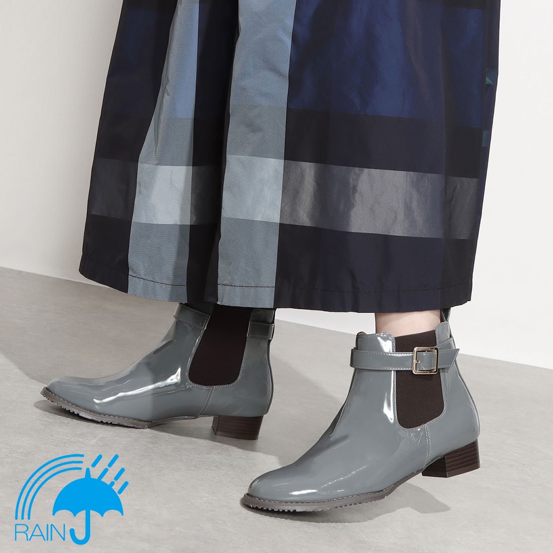 【防水加工】テーン tehen 雨の日も安心♪防水サイドゴアブーツ　TN5002 GRAY M　(23.0～23.5)