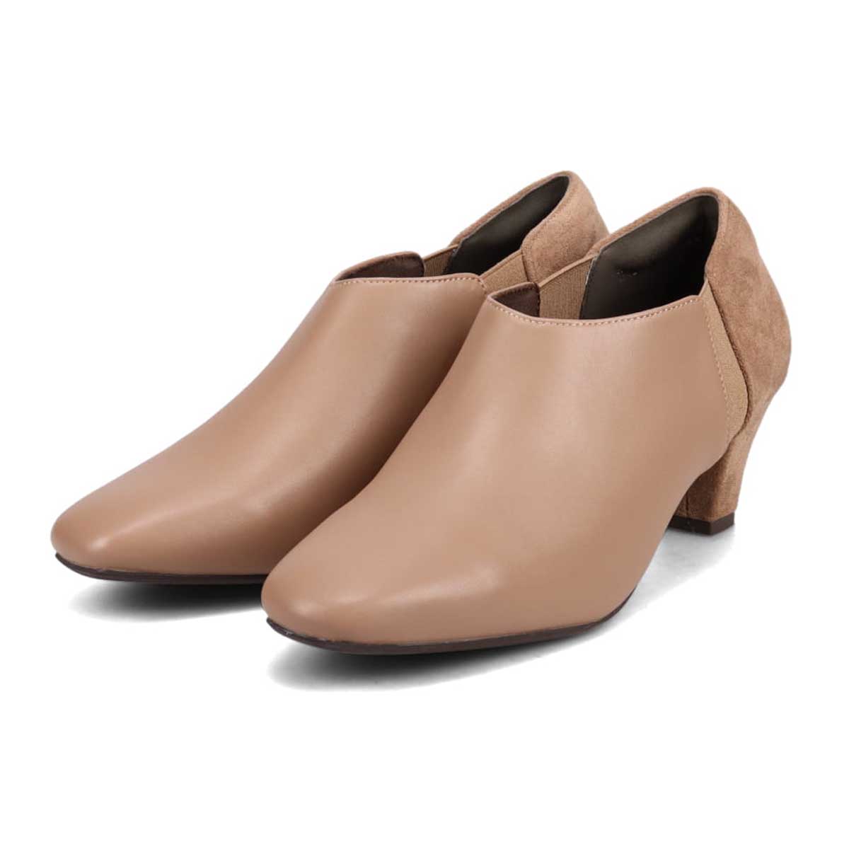 テーン tehen すっきりキレイ目サイドゴアブーティ　TN5508 D-BEIGE 23.0