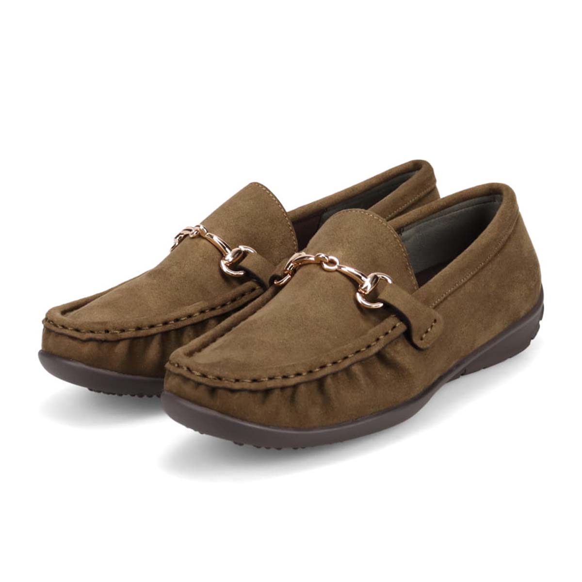 テーン tehen  足取り弾む ビット付きドライビングシューズ　TN5700 KHAKI-SILKY 23.0