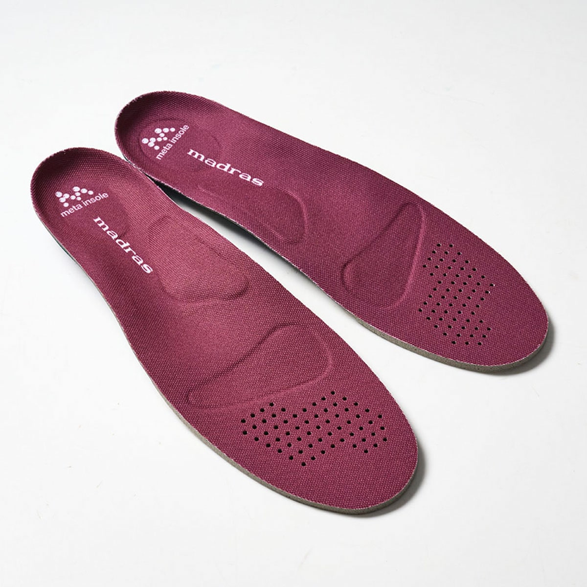 マドラス madras  meta インソール ユニセックスカップインソール アクティブタイプ【返品不可商品】 WINE Mサイズ（25.5～26.5）