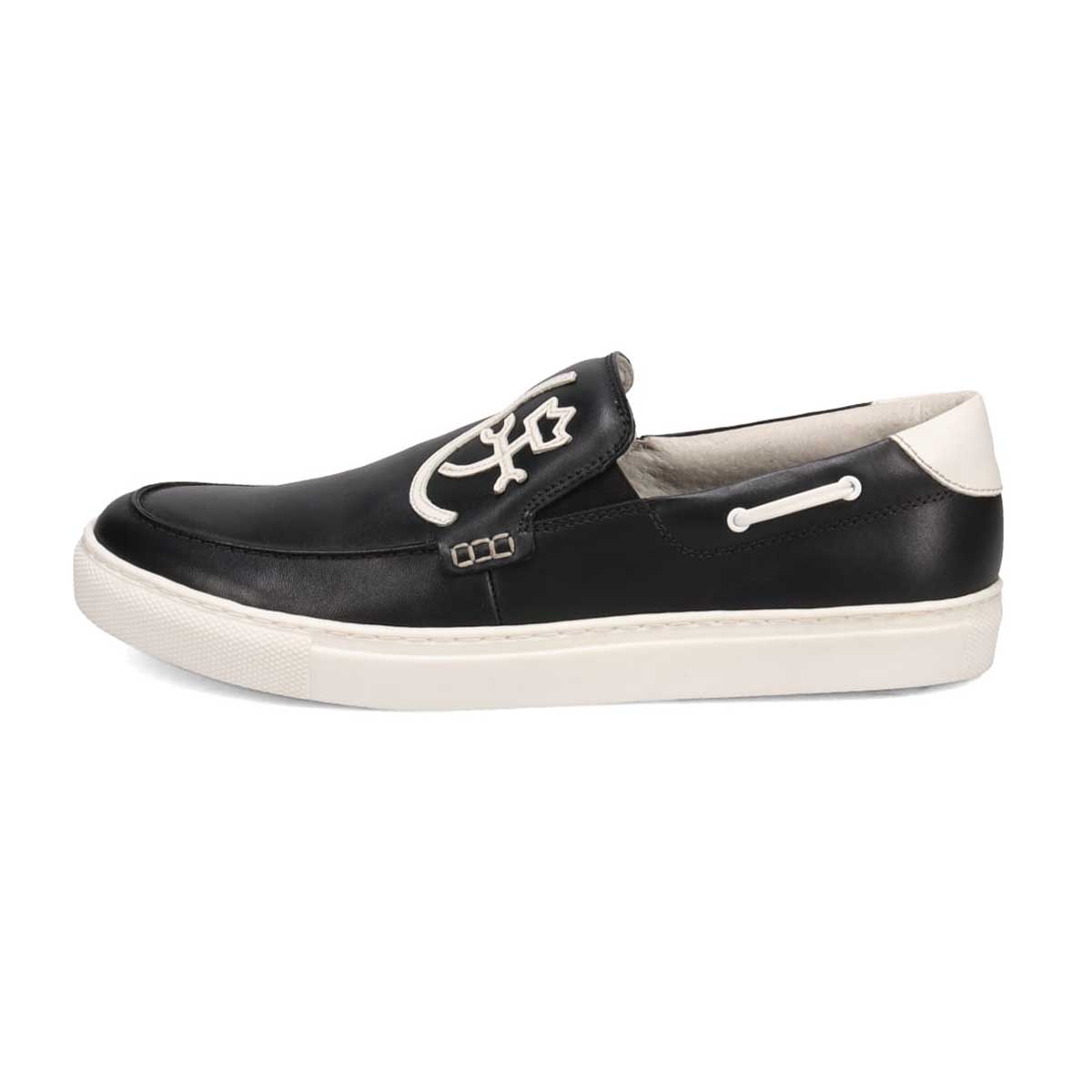 カステルバジャック CASTELBAJAC スリッポンレザースニーカー  012328 BLACK 25.0