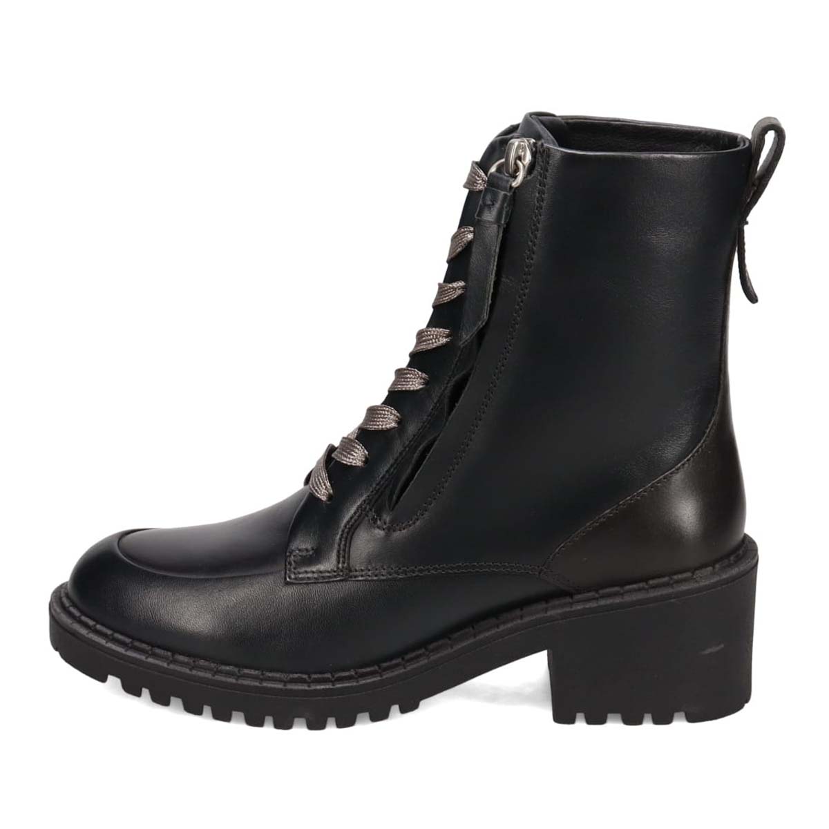 KATHARINE HAMNETT LONDON　厚底レースアップブーツ 048107 BLACK 23.0