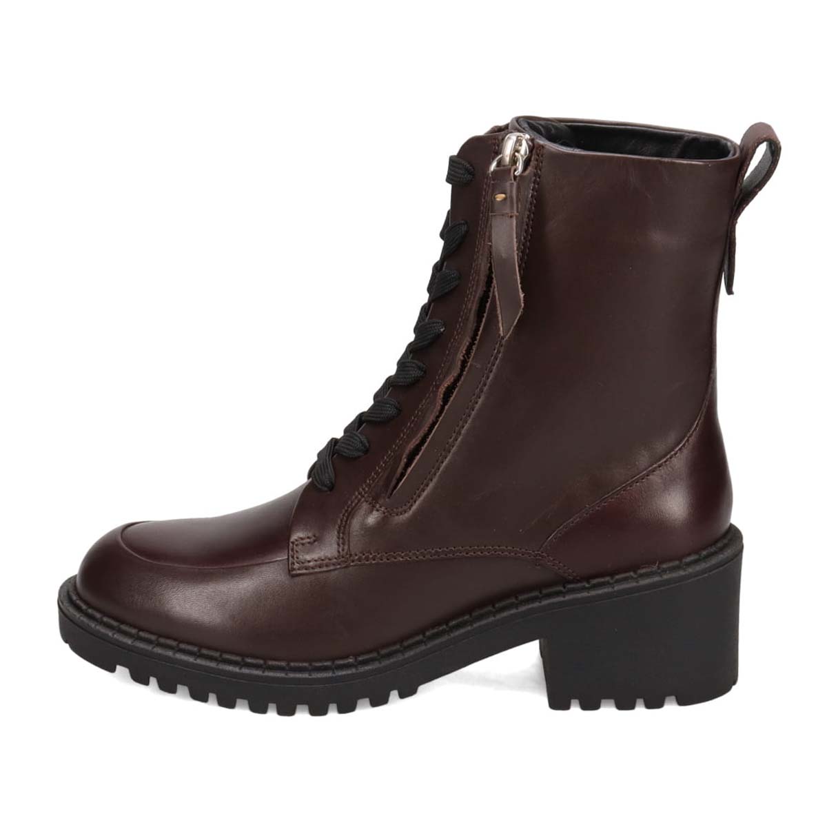 KATHARINE HAMNETT LONDON　厚底レースアップブーツ 048107 D-BROWN 23.0