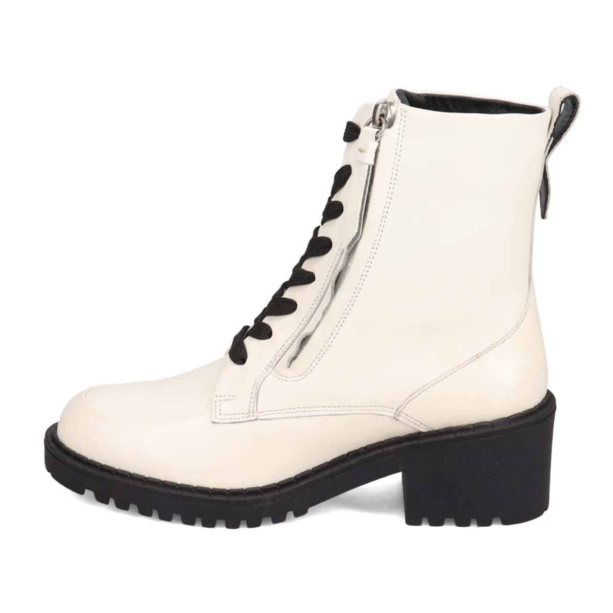 KATHARINE HAMNETT LONDON　厚底レースアップブーツ 048107 WHITE 23.0