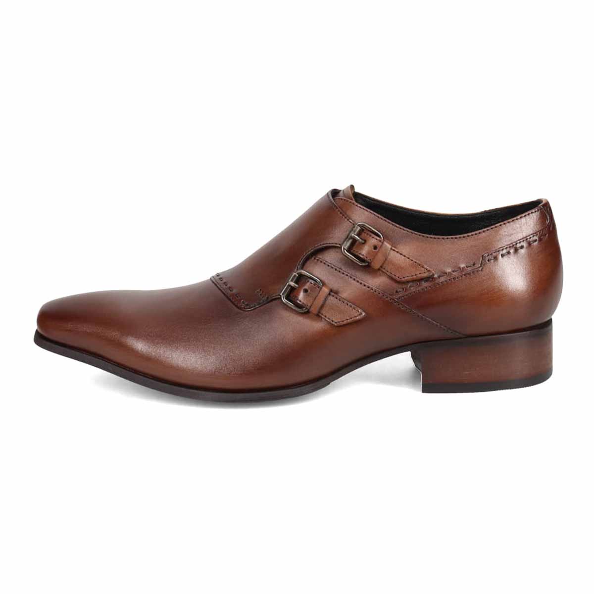 キャサリンハムネットロンドン KATHARINE HAMNETT LONDON  ロングノーズ・ダブルモンクドレスシューズ  31731 BROWN 25.0