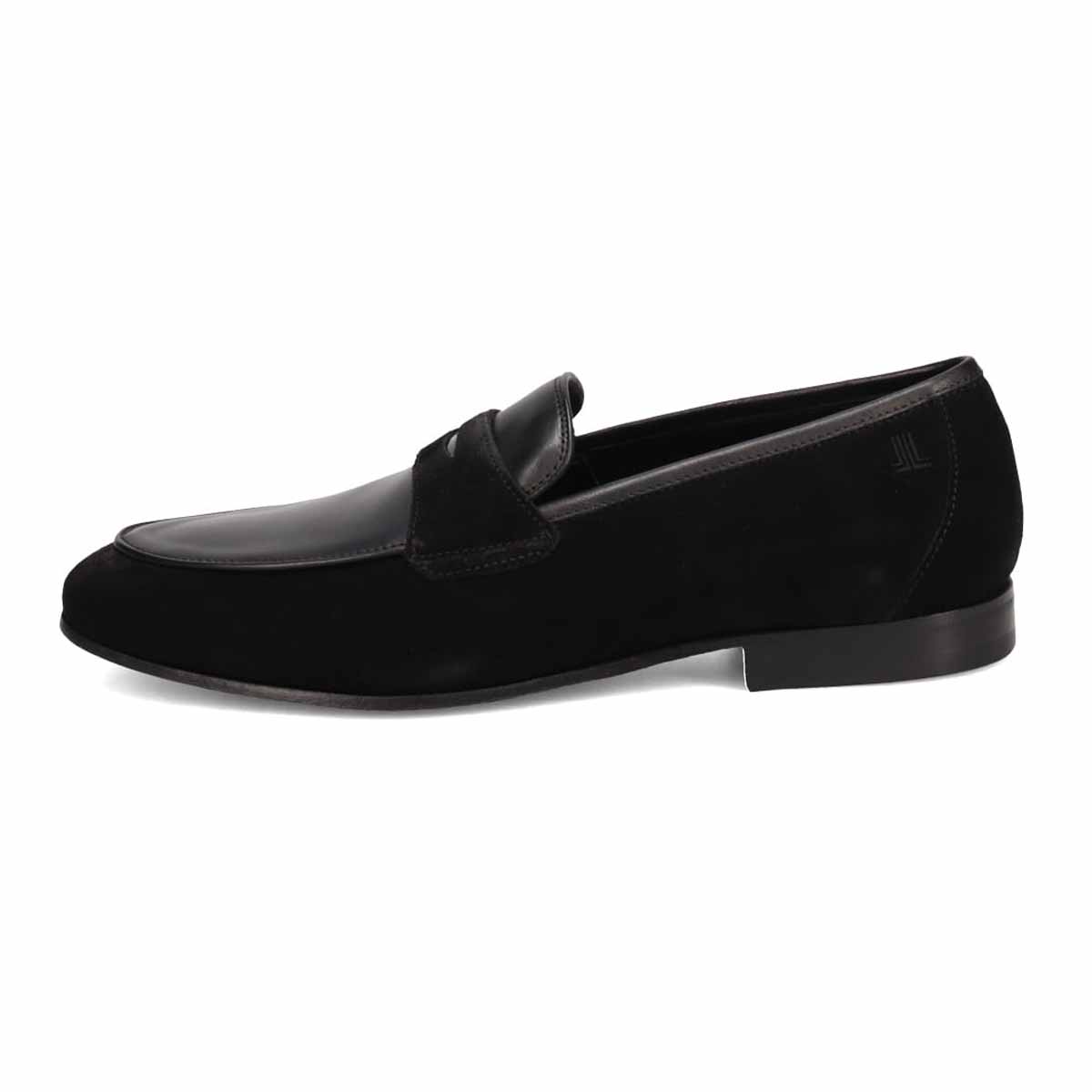 ランバンコレクションLANVIN COLLECTION  ラウンドトウコンビネーションローファー  83479 BLACK 25.0