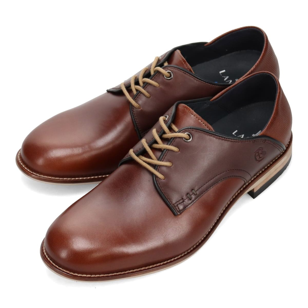 LANVIN en Bleu　異素材コンビネーション・レースアップシューズ　86331 BROWN 25.0