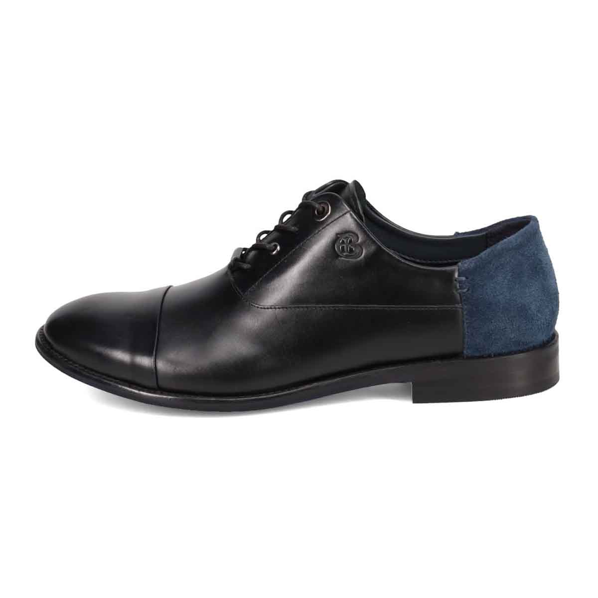 ランバンオンブルー LANVIN en Bleu  アシンメトリーオックスフォード ストレートチップ  86517 BLACK 25.0