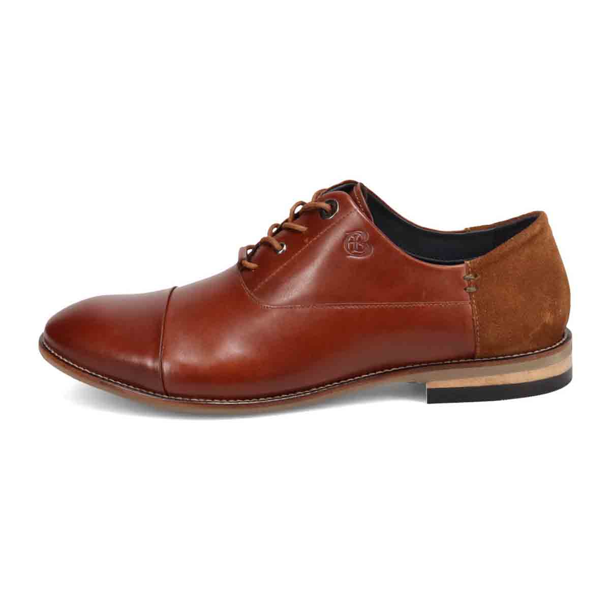ランバンオンブルー LANVIN en Bleu  アシンメトリーオックスフォードストレートチップカジュアルシューズ  86517 BROWN 25.0