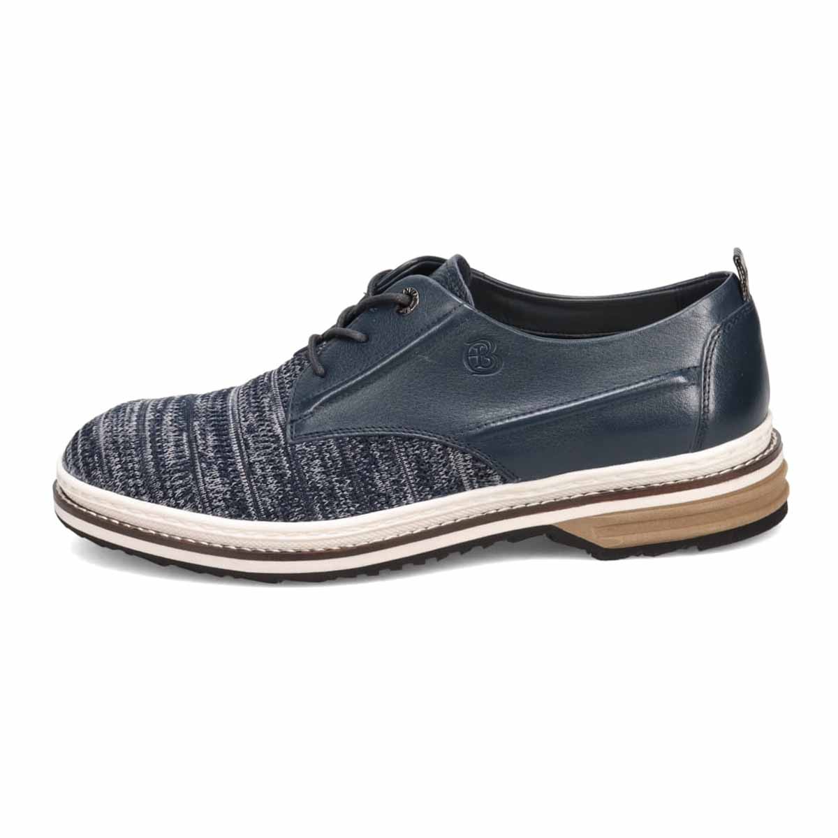 ランバンオンブルー LANVIN en Bleu  ニットスニーカーコンビネーションダービーシューズ 86537 NAVY 25.0