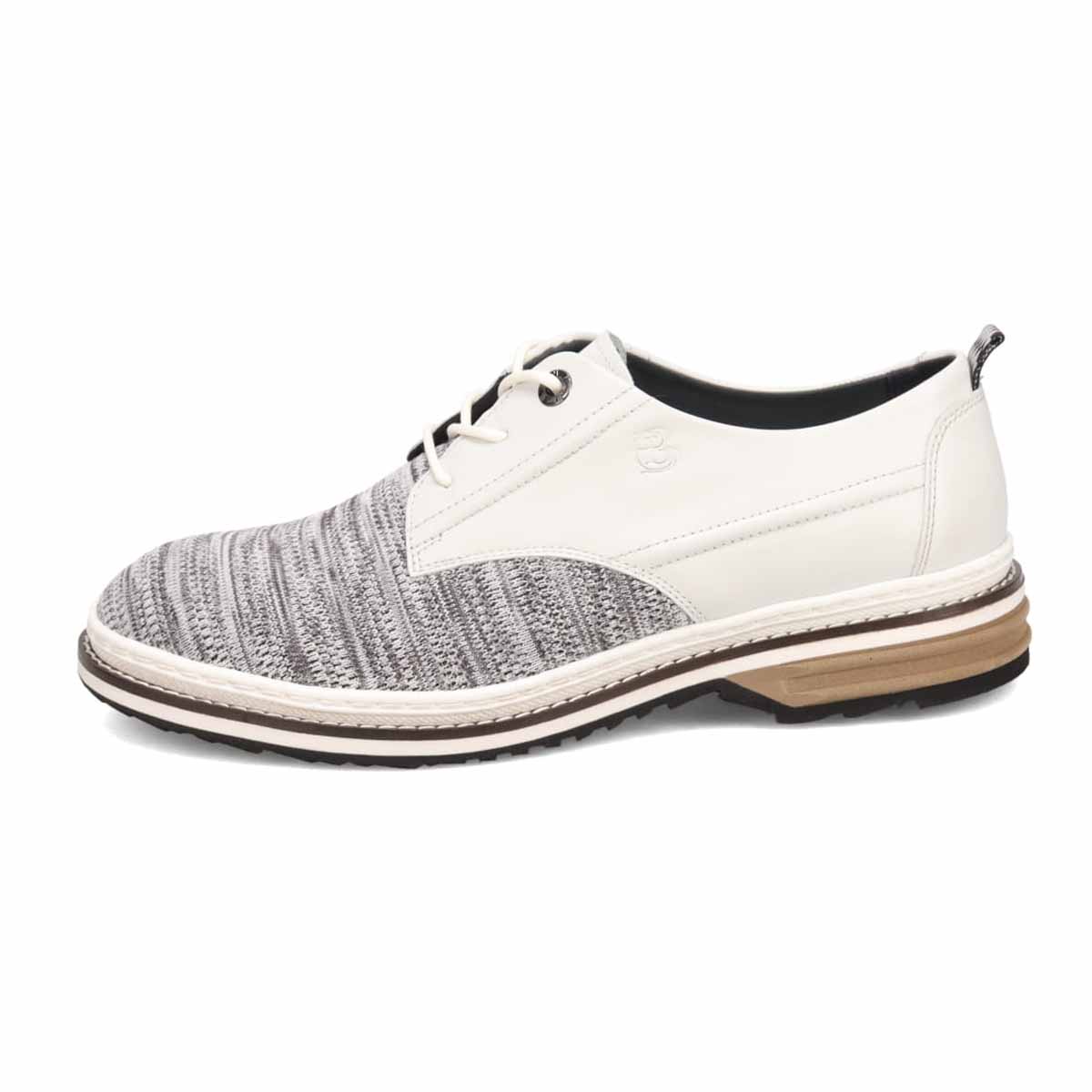 ランバンオンブルー LANVIN en Bleu  ニットスニーカーコンビネーションダービーシューズ 86537 WHITE 25.0