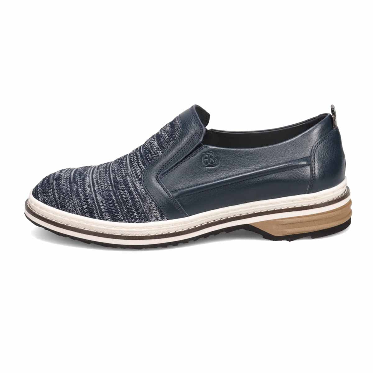 ランバンオンブルー LANVIN en Bleu  ニットスニーカーコンビネーションスリッポンシューズ 86538 NAVY 25.0