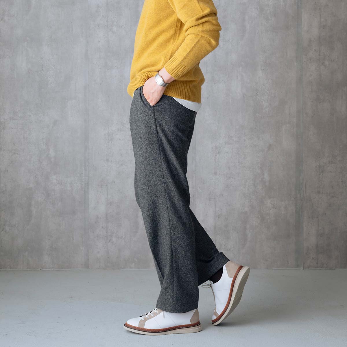 ランバンオンブルー LANVIN en Bleu  レースアップコンビネーションレザースニーカー　86553 WHITE 25.0