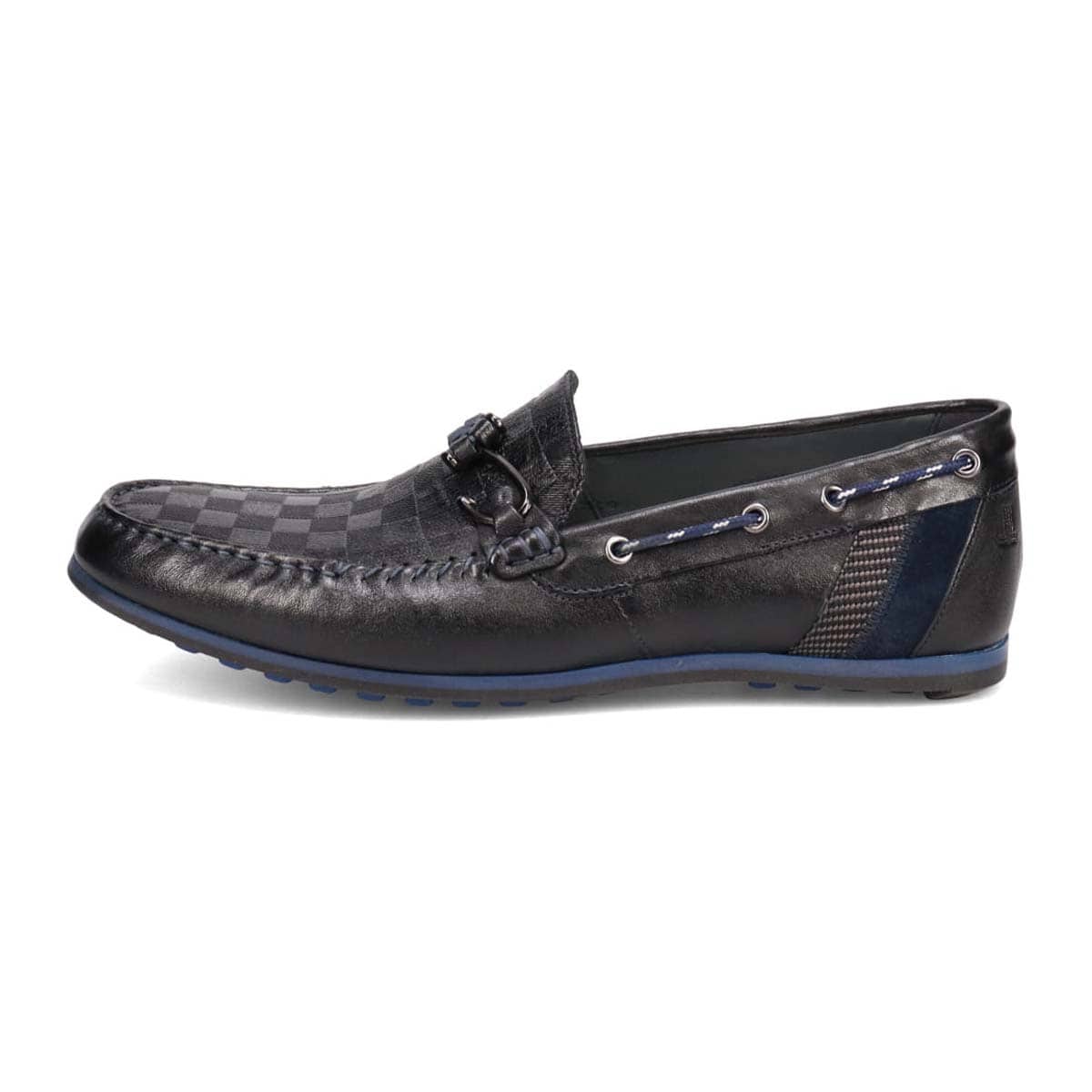 ランバンオンブルー LANVIN en Bleu 「Recovery Shiatsu Insole」搭載で指圧効果により血行をよくする。　フィッシングホックドライビングシューズ　86561R BLACK 25.0