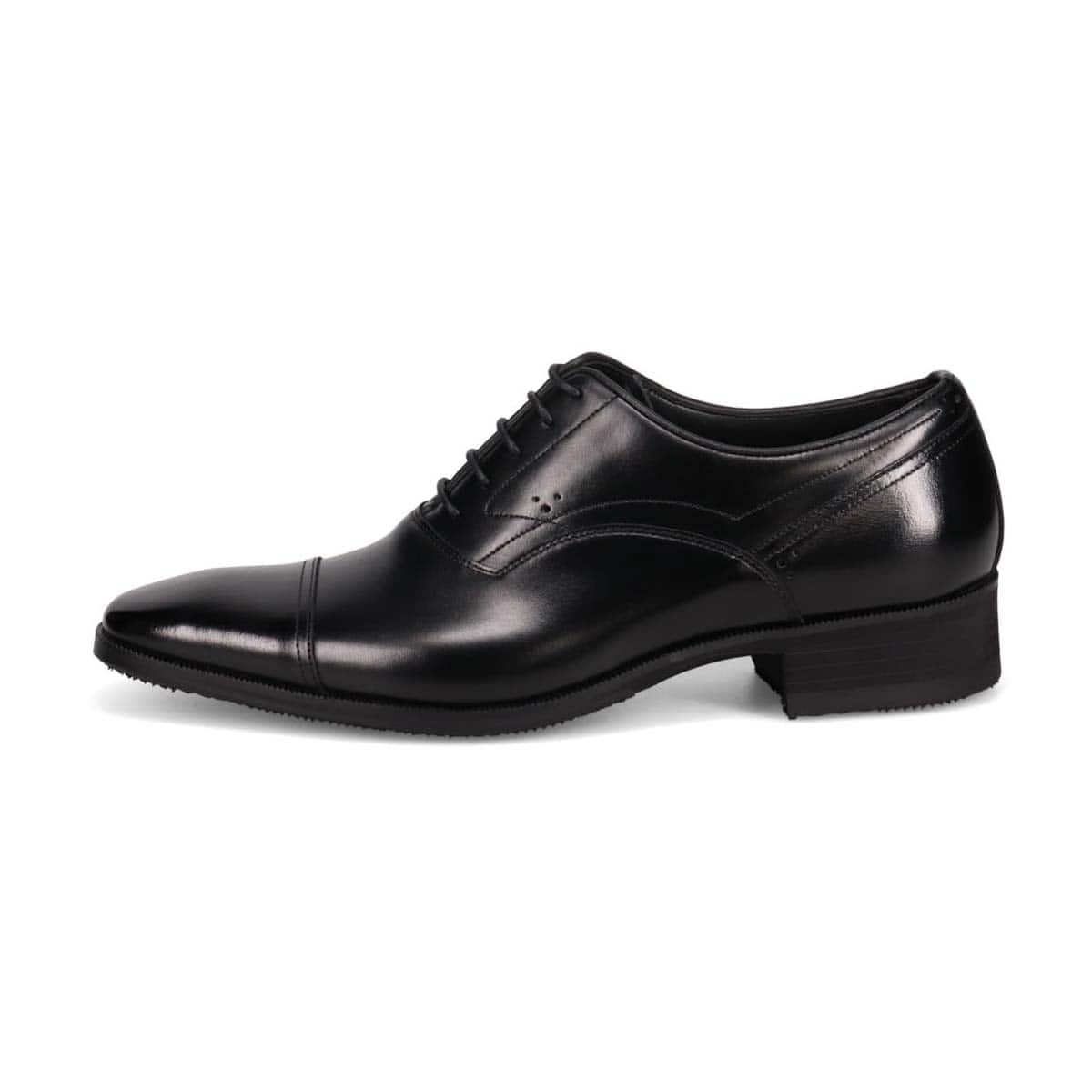 モデロ MODELLO 4ｃｍ４時間防水 内羽根ストレートチップドレスシューズ　DM1607H BLACK 25.0