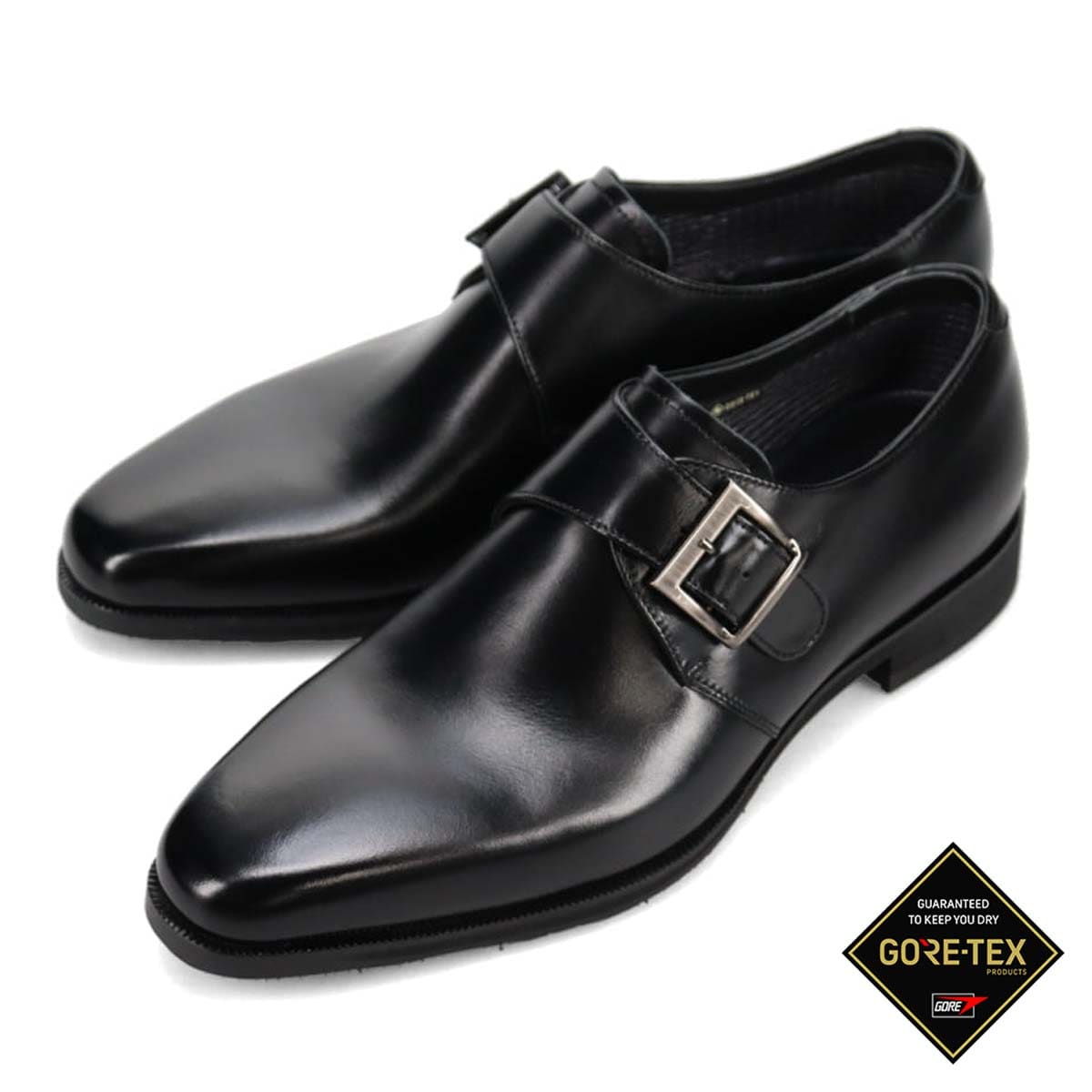 【大きいサイズ】【GORE-TEX】モデロ MODELLO ゴアテックス モンクストラップドレスシューズ　DMK2803G BLACK 28.0