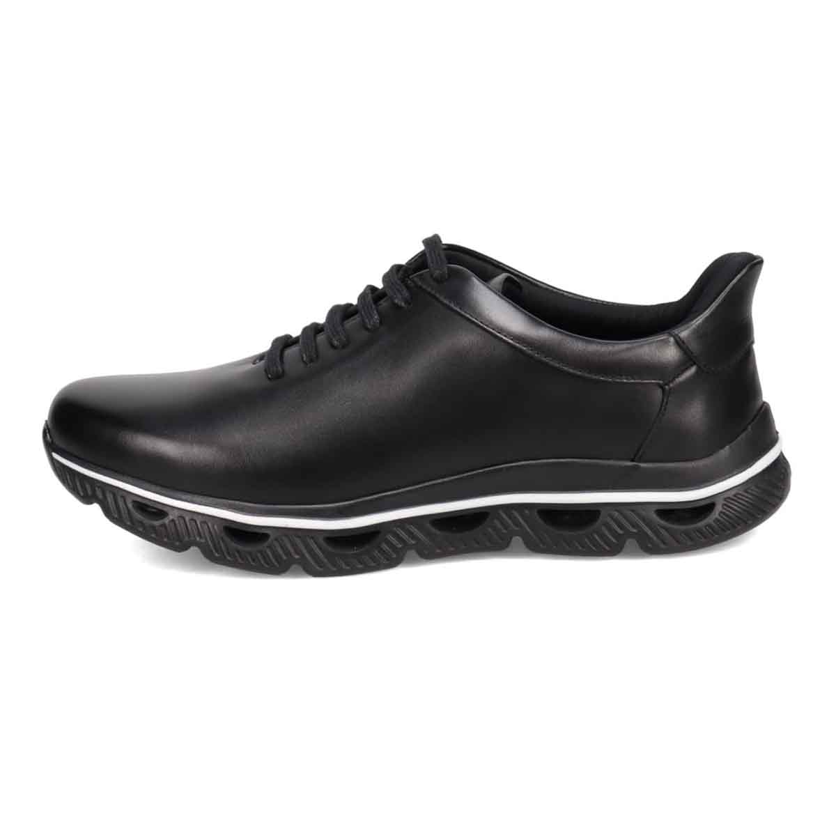 モデロ MODELLO 「Recovery Shiatsu Insole」搭載で指圧効果により血行をよくする。 レザースニーカー　DM3342R BLACK 25.0