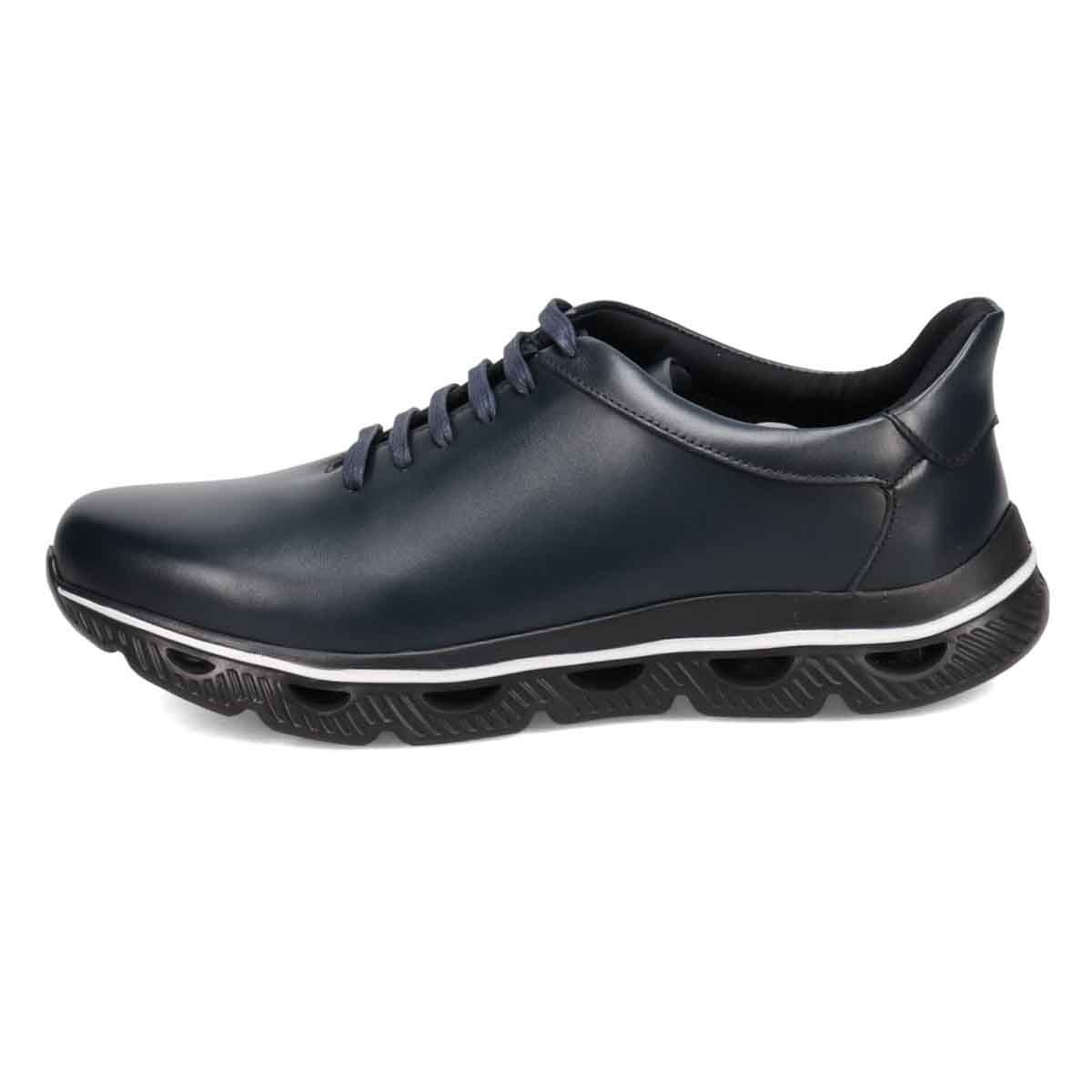 モデロ MODELLO 「Recovery Shiatsu Insole」搭載で指圧効果により血行をよくする。 レザースニーカー　DM3342R NAVY 25.0