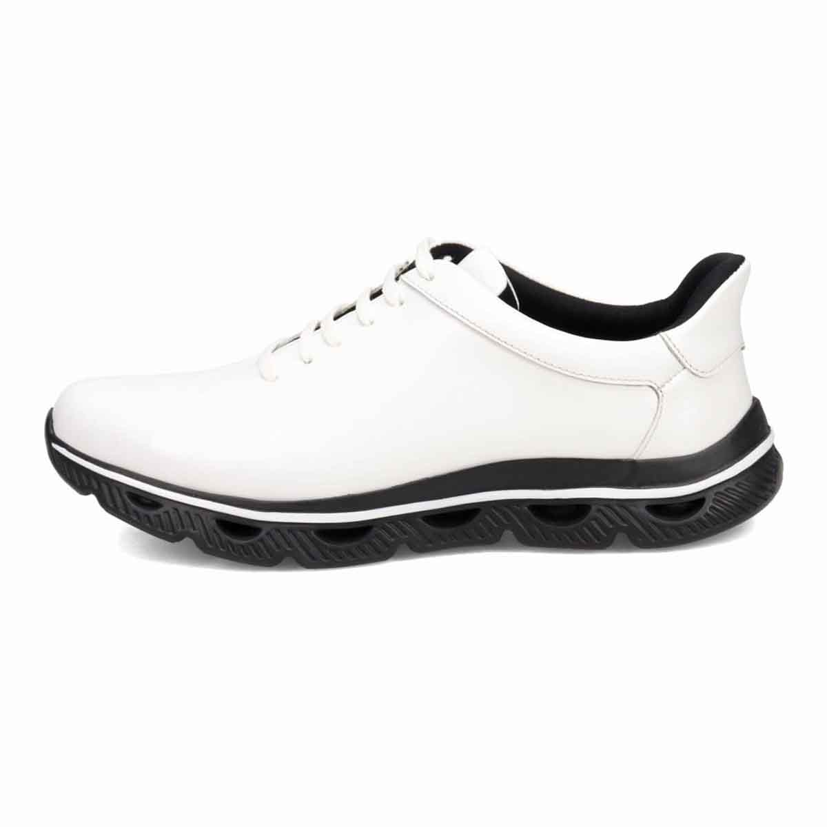 モデロ MODELLO 「Recovery Shiatsu Insole」搭載で指圧効果により血行をよくする。 レザースニーカー　DM3342R WHITE 25.0