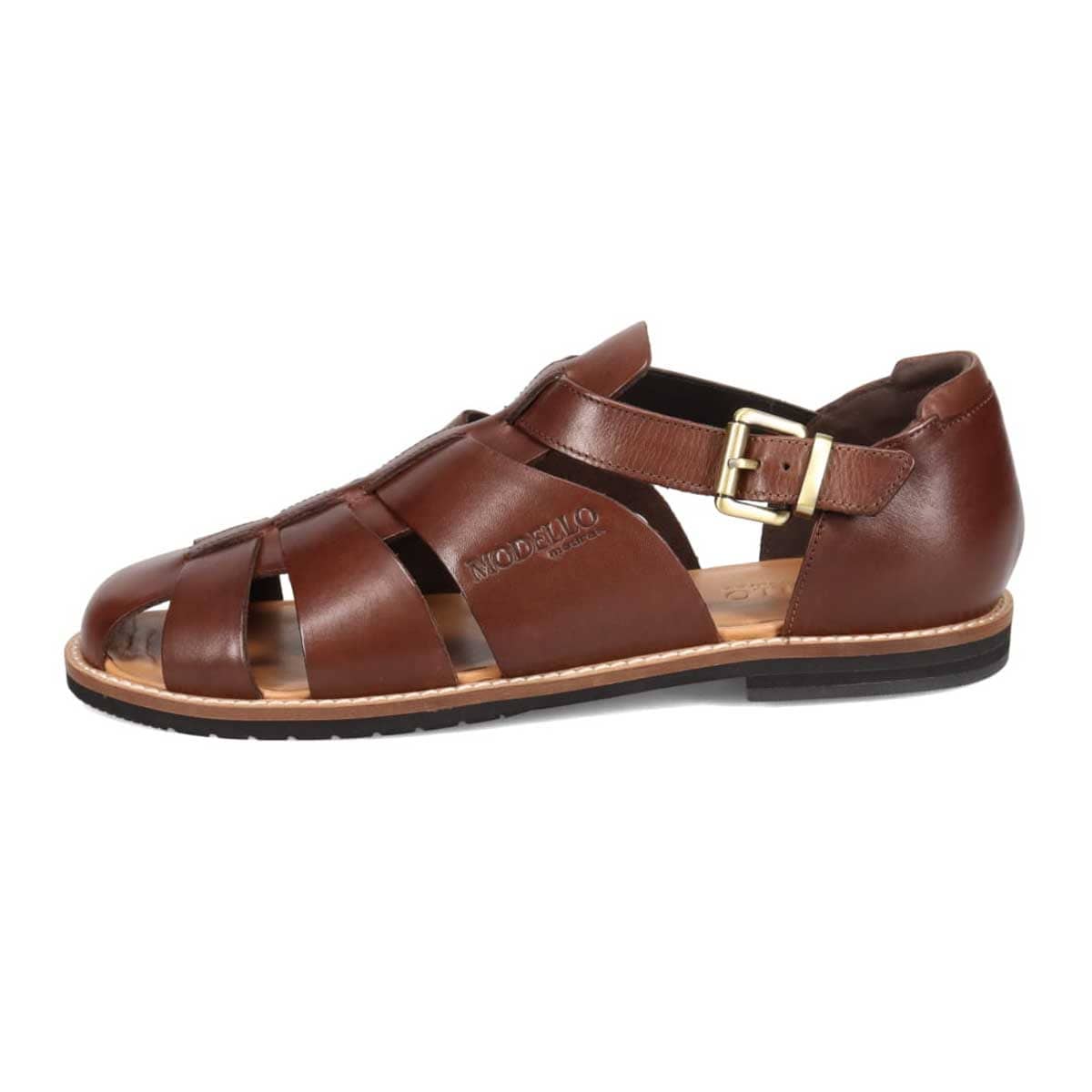 世界初のカバロス加工シリーズ  モデロ MODELLO グルカサンダル　DM5133 D-BROWN M (25.5～26.0cm)
