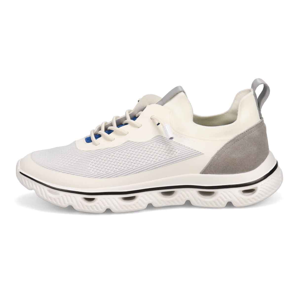 モデロ MODELLO 「リカバリーインソール」搭載で指圧効果により血行を115％促進。Recoveryニットスニーカー　DM6533R WHITE/BLUE M