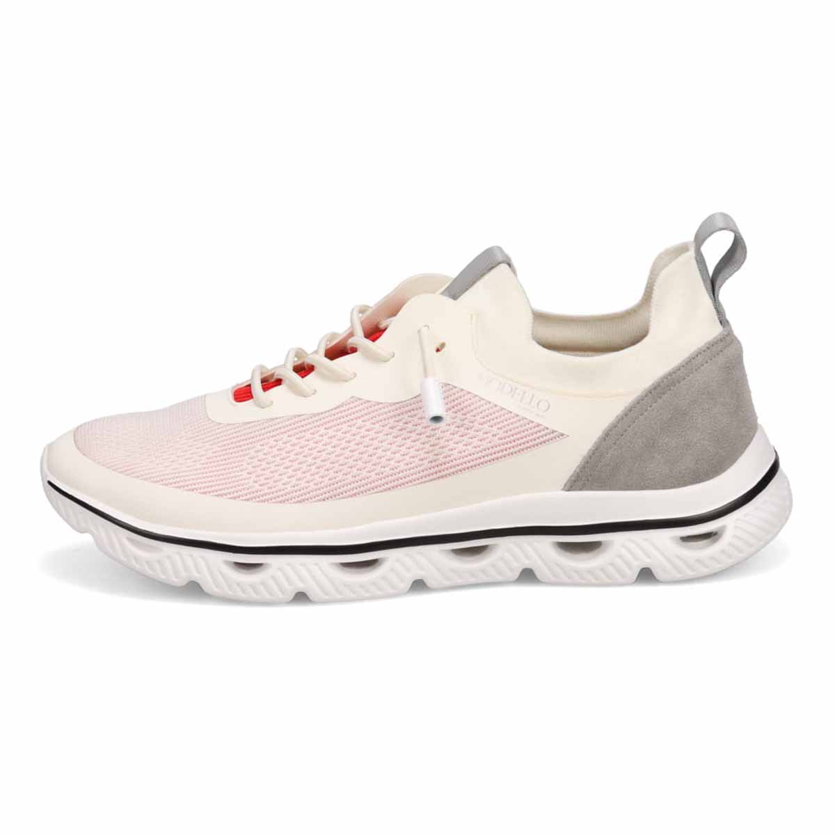 モデロ MODELLO 「リカバリーインソール」搭載で指圧効果により血行を115％促進。Recoveryニットスニーカー　DM6533R WHITE/RED M