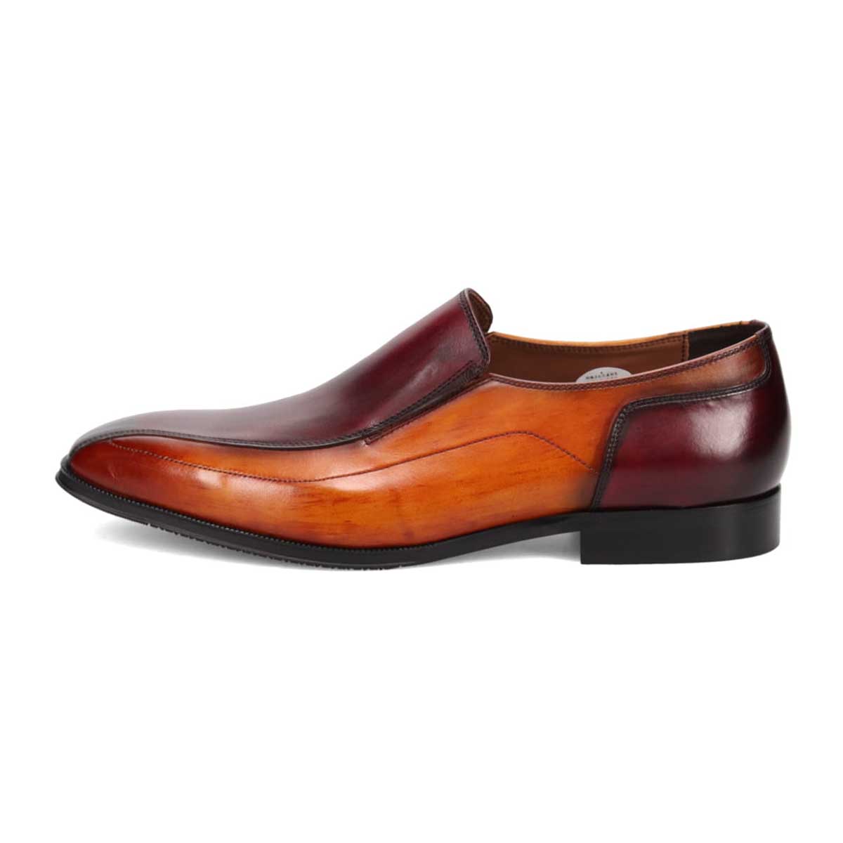 世界初のカバロス加工シリーズ モデロ MODELLO スワールモカ スリッポンビジネスシューズ　DM8203 WINE/BROWN 25.0