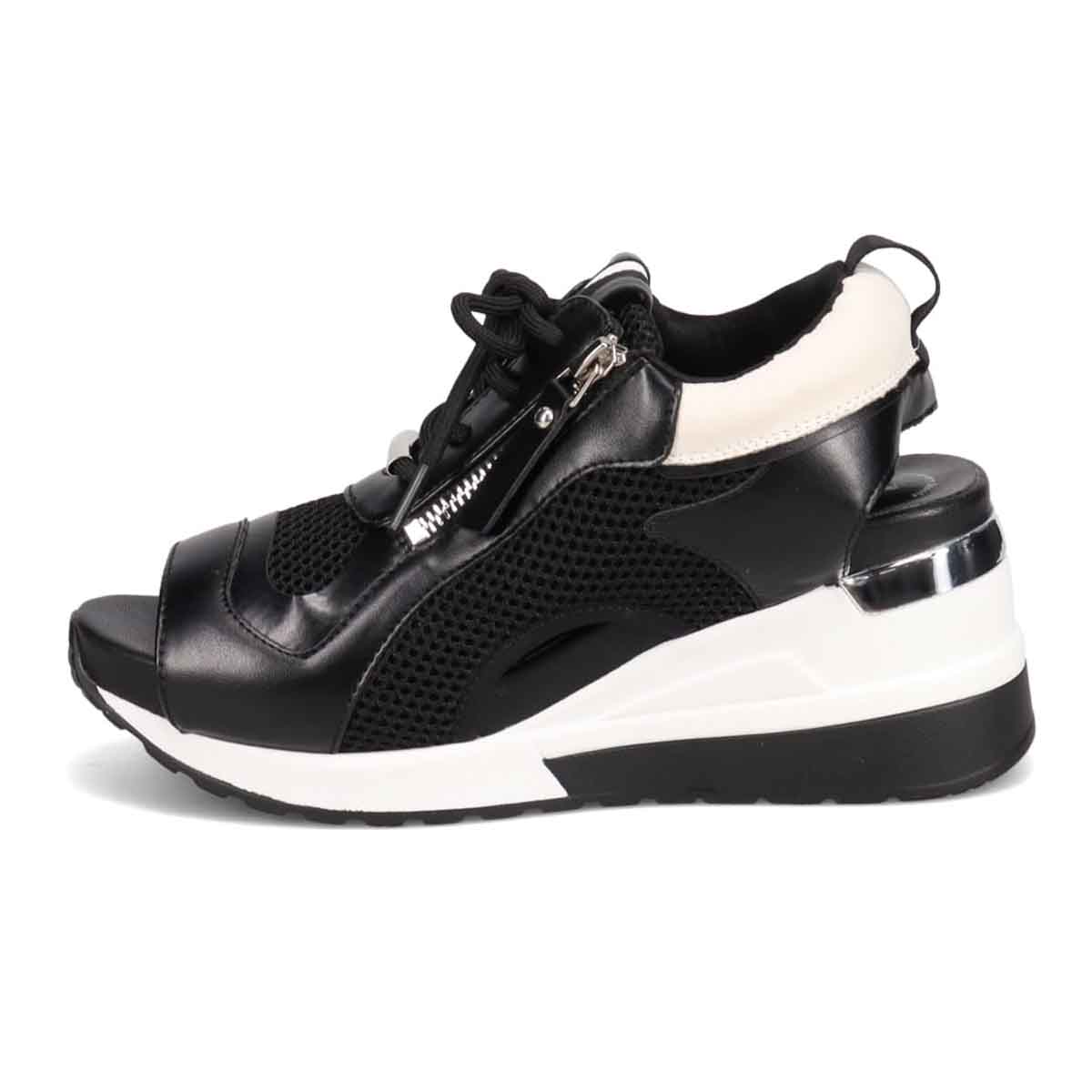 モデロ MODELLO 「リカバリーインソール」搭載で指圧効果により血行を115％促進。Recoveryヒールスニーカーサンダル　DML1940R BLACK 23.0