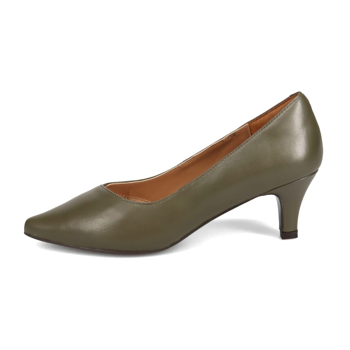 MODELLO 比類ないしなやかさと快適な履き心地が生まれる 『SOFURA』 ポインテッドトゥ・パンプス　DML4519 KHAKI 23.0