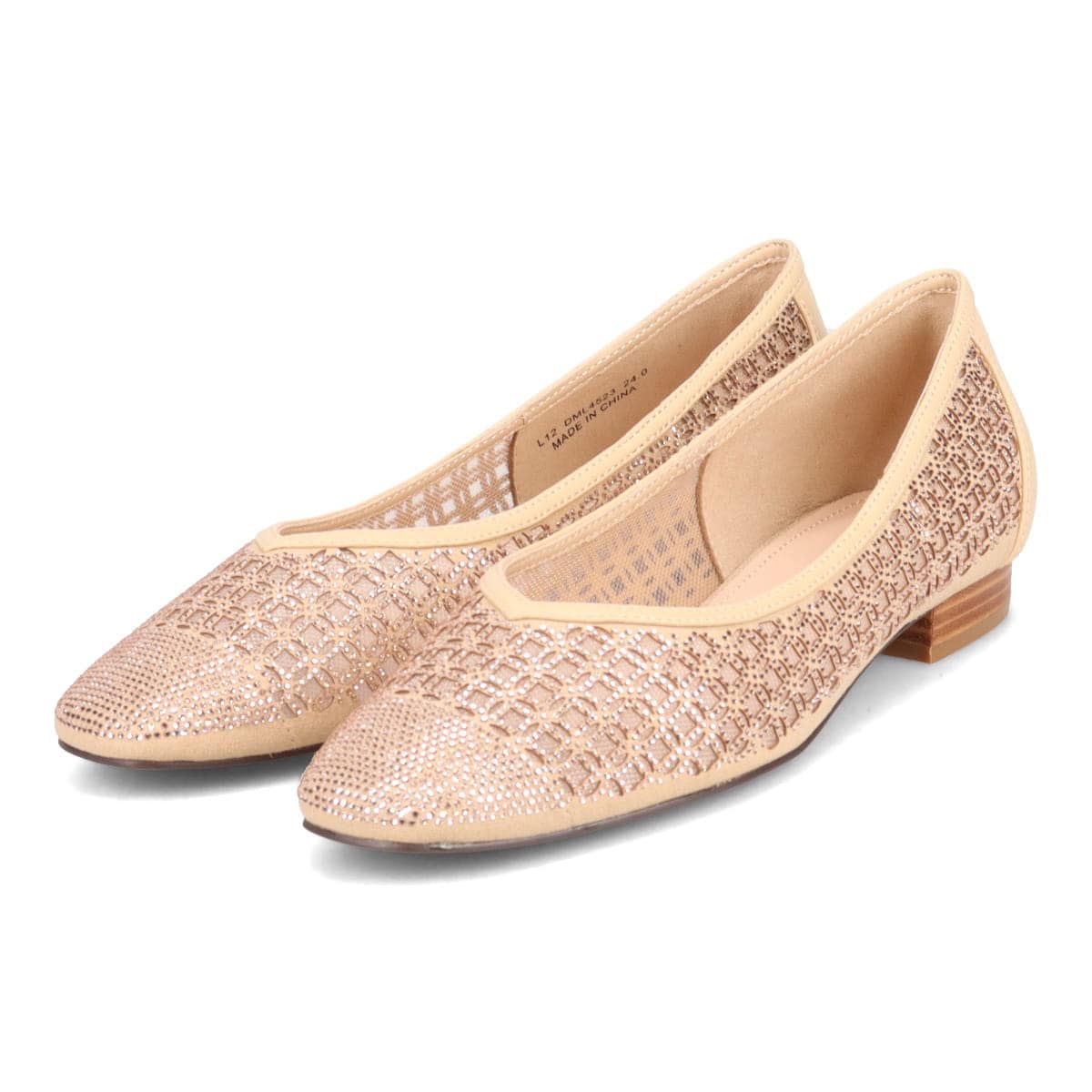 モデロ MODELLO レーザーカット＆貴石デザインカッターシューズ  DML4523 BEIGE 23.0