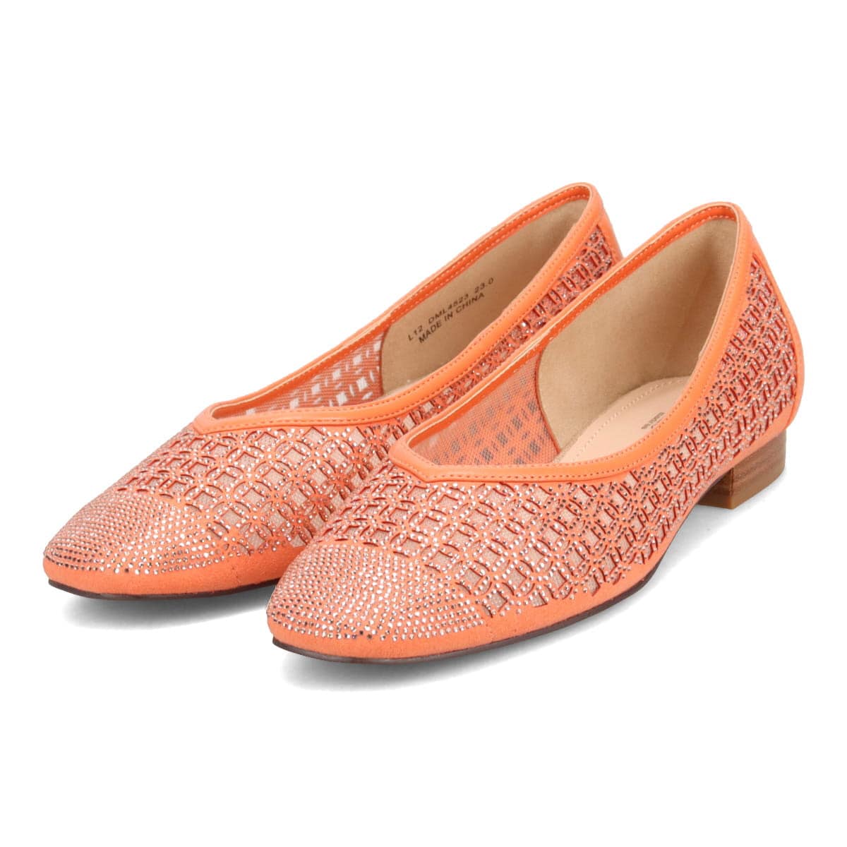 モデロ MODELLO レーザーカット＆貴石デザインカッターシューズ  DML4523 SALMON 23.0