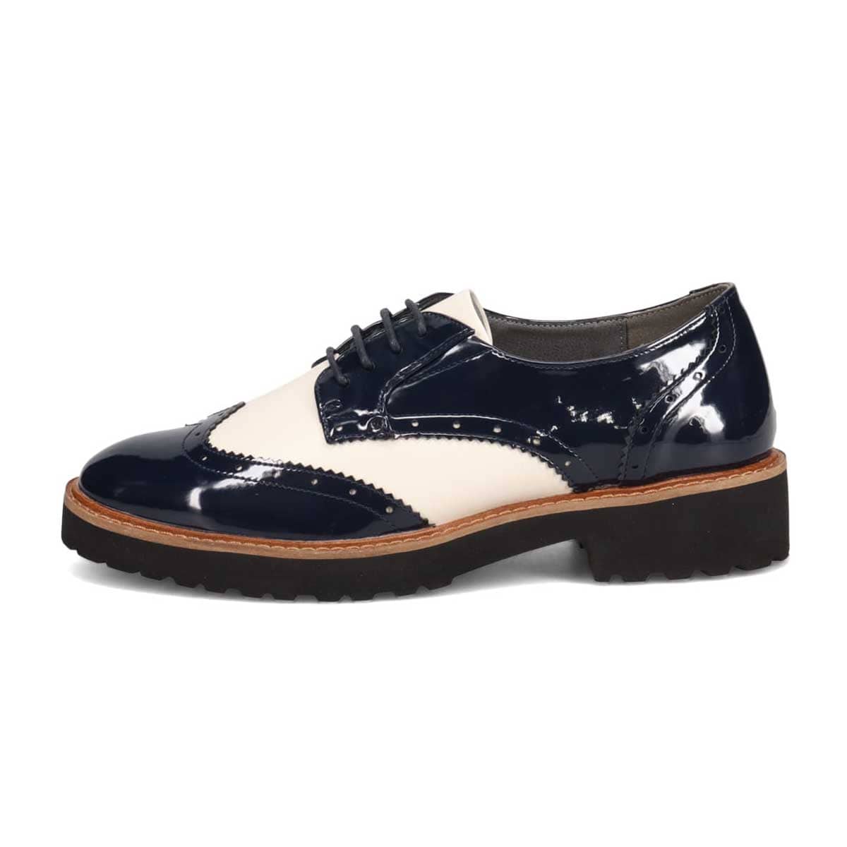 モデロ MODELLO 「リカバリーインソール」搭載で指圧効果により血行を115％促進。Recoveryスタンダードオックスフォードシューズ　DML6062R NAVY/C 23.0