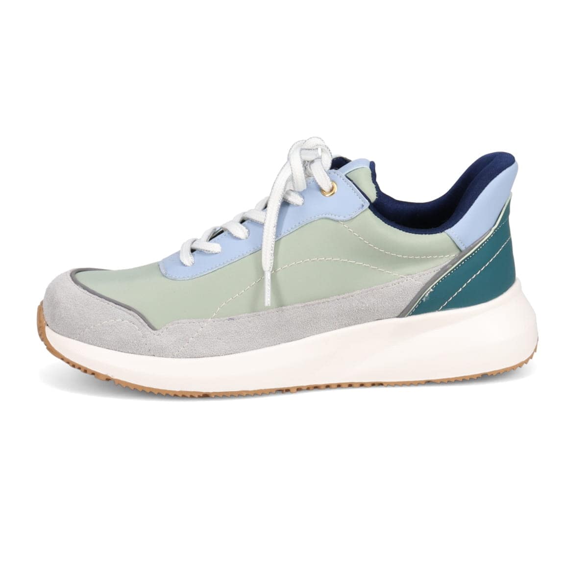 モデロ MODELLO 「リカバリーインソール」搭載で指圧効果により血行を115％促進。Recovery軽量ソールナイロンスニーカー　DML6067R GREEN 23.0