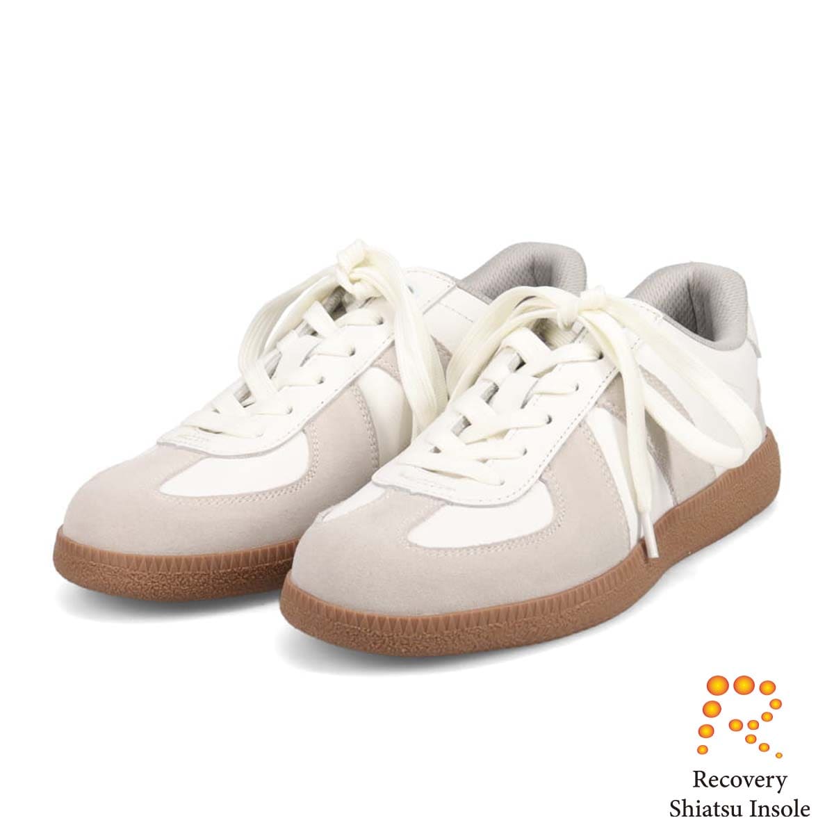 モデロ MODELLO 「Recovery Shiatsu Insole」搭載で指圧効果により血行を115％促進。Recoveryジャーマントレーナー 　DML6068R WHITE 23.0