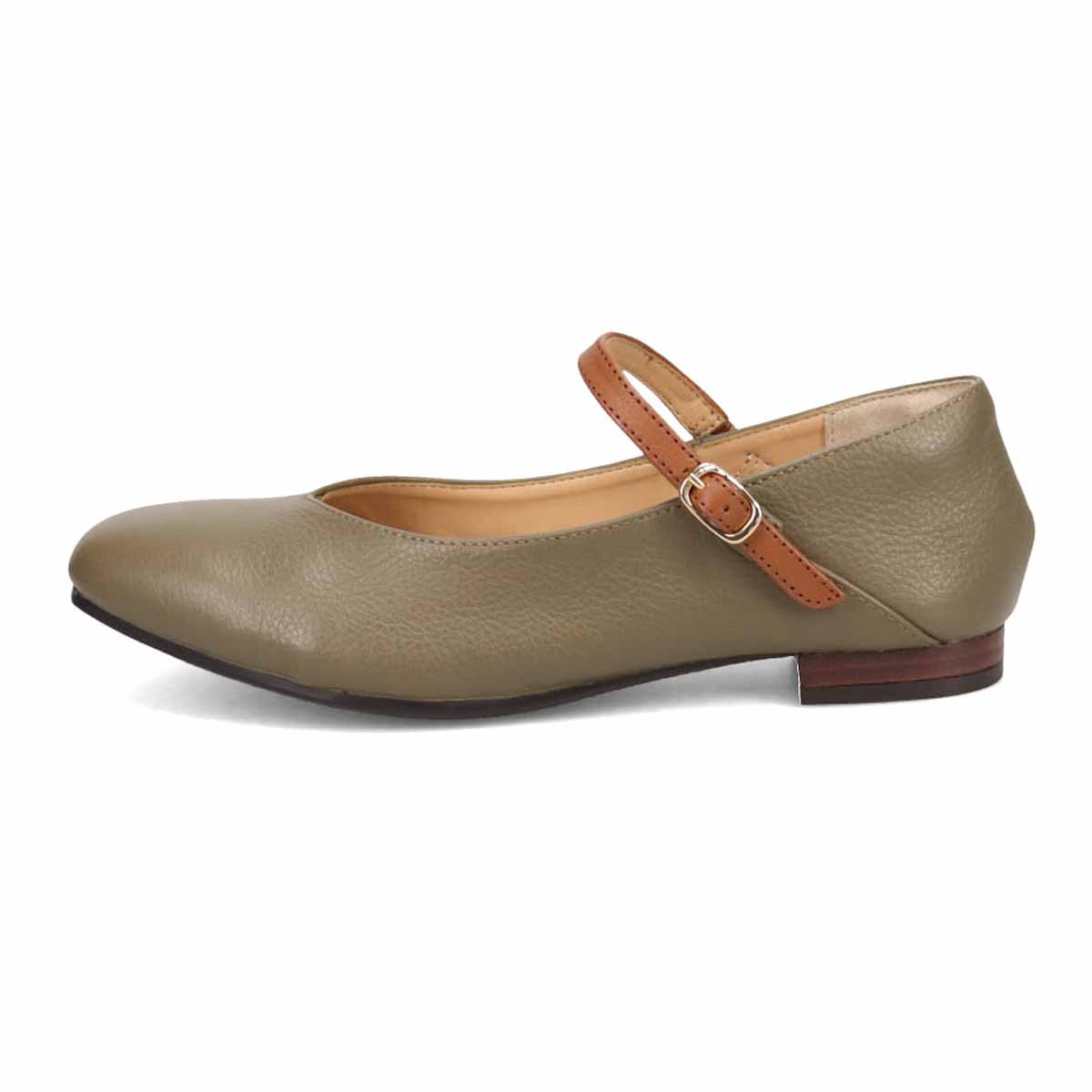 モデロ MODELLO ソフトスクエア  ストラップシューズ  DML7136 KHAKI/C 23.0