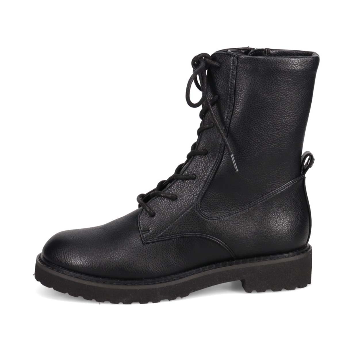 【撥水仕様】モデロ MODELLO 3.5cmヒール カジュアルレースアップショートブーツ  DML8818 BLACK 23.0