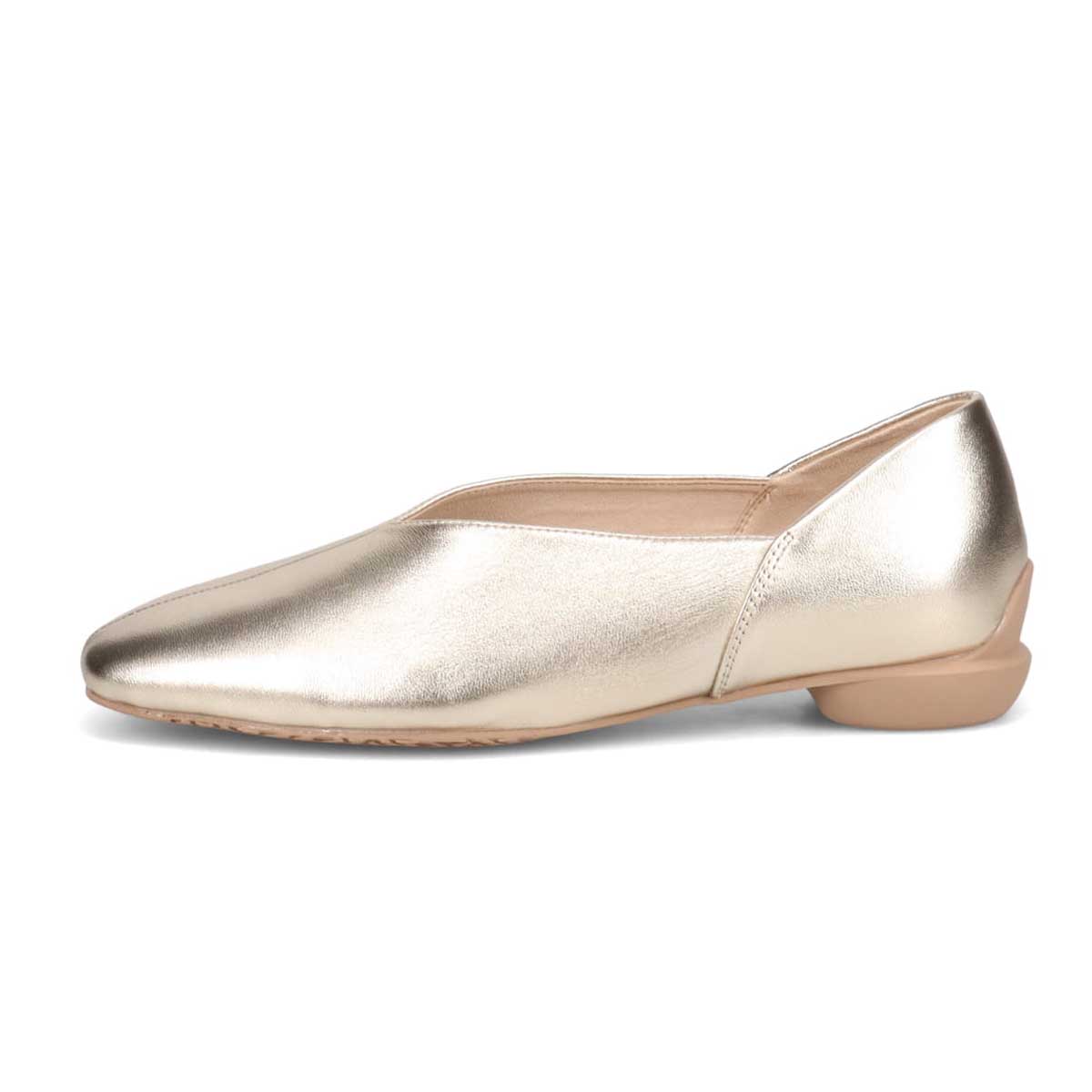 モデロ MODELLO 「リカバリーインソール」搭載で指圧効果により血行を115％促進。Recoveryスクエアパンプス　DML8827R GOLD 23.0