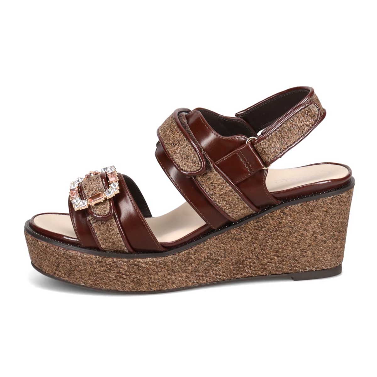 モデロ MODELLO 「リカバリーインソール」搭載で指圧効果により血行を115％促進。Recoveryエレガンスカジュアルサンダル　DML8830R D-BROWN M　(23.0～23.5)