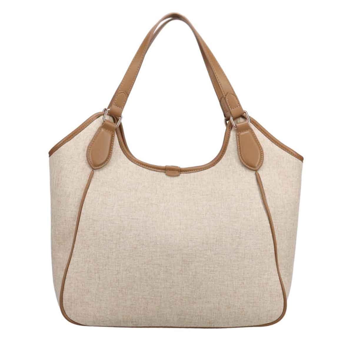 モデロ MODELLO　大人女性のためのエレガント キャンバストートバッグ　DMLB501 BEIGE FREE